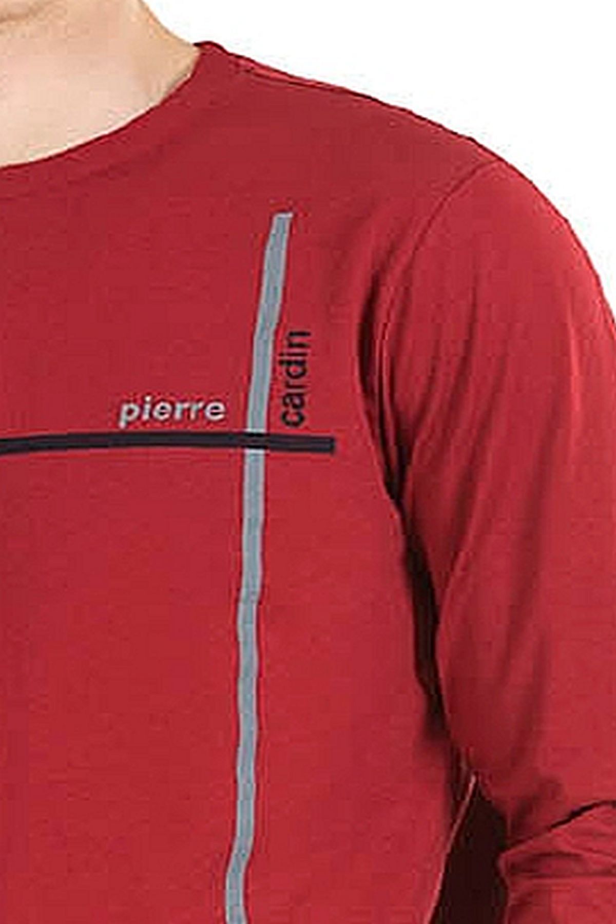 ست پیژامه قرمز مردانه لباس خواب آستین بلند 6029 کلارت Pierre Cardin
