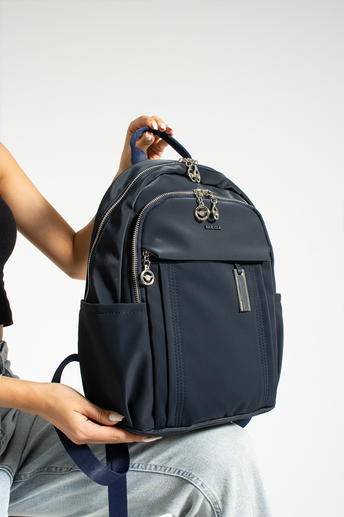 کوله پشتی زنانه آبی سرمه ای YOGII | YG9145 اورجینال - تصویر 5