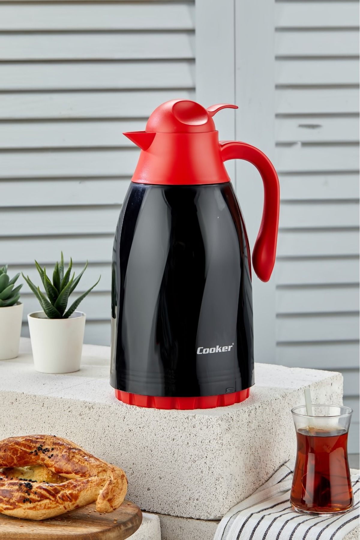 فلاسک مشکی بهار 1،3 لیتر ترموس شیشه ای خصوصی و پیک نیک Cooker