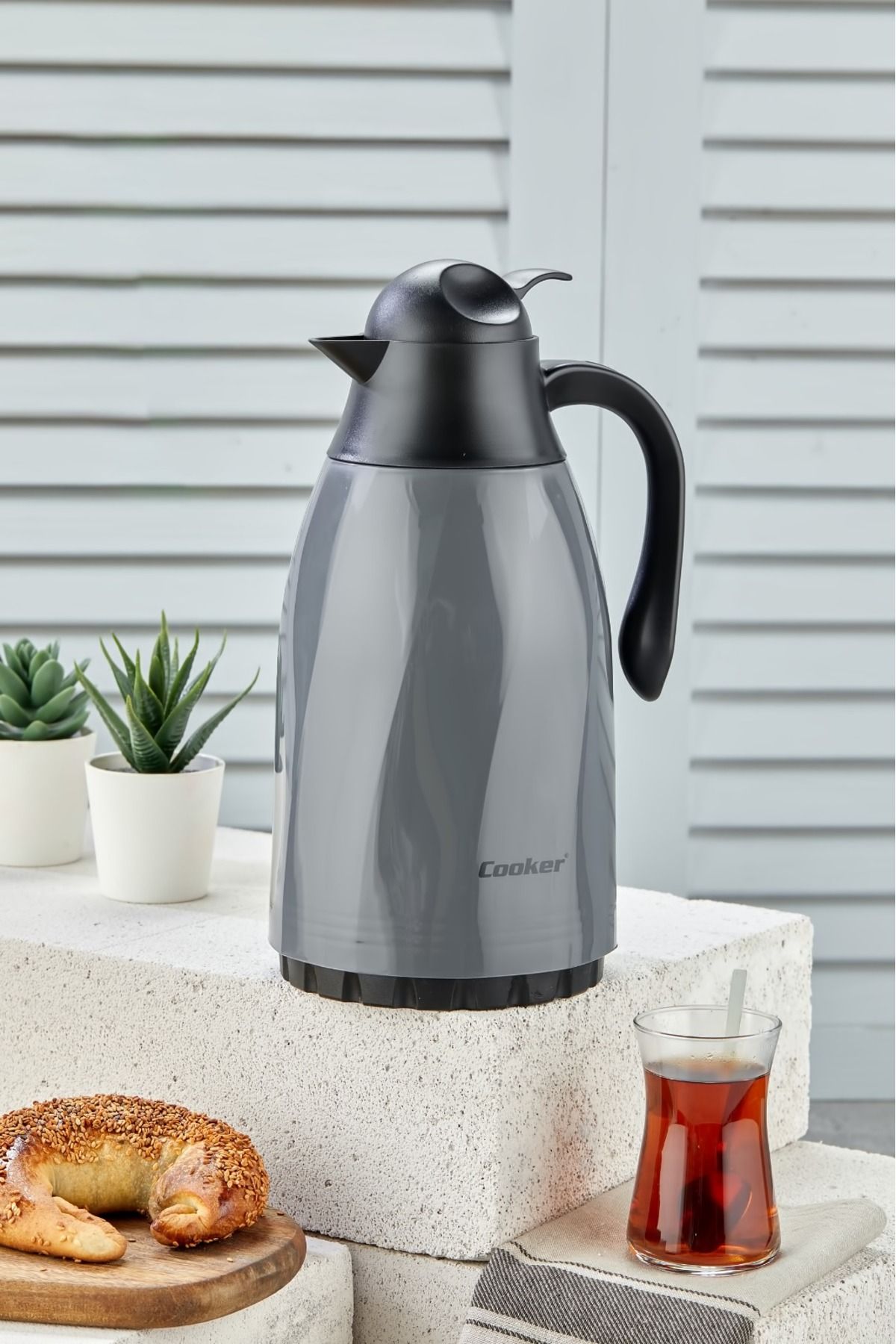 فلاسک خاکستری بهار 1،3 لیتر ترموس شیشه ای خصوصی و پیک نیک Cooker