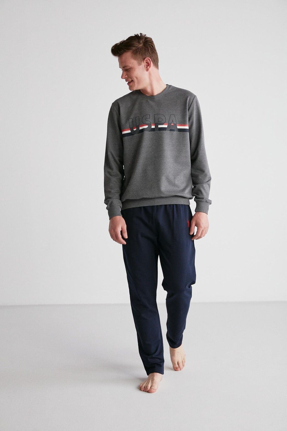 U.S. Polo Assn. پایه. POLO ASSN. ست لباس خواب یقه گرد مردانه 18710