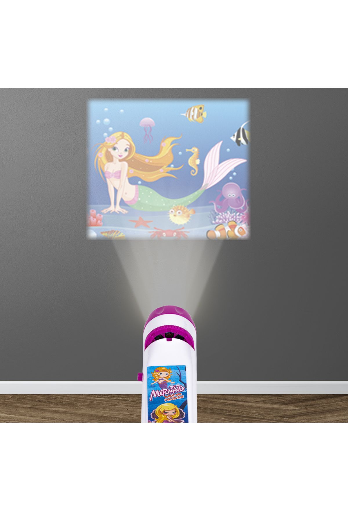 24 Resimli Torch Projektör El Feneri Projektör Yansıtma Erken Eğitim Oyuncağı Deniz Kızı Mermaid
