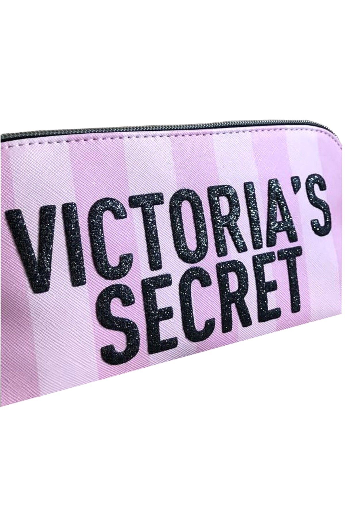 Victoria secret signature stripe beauty bag store