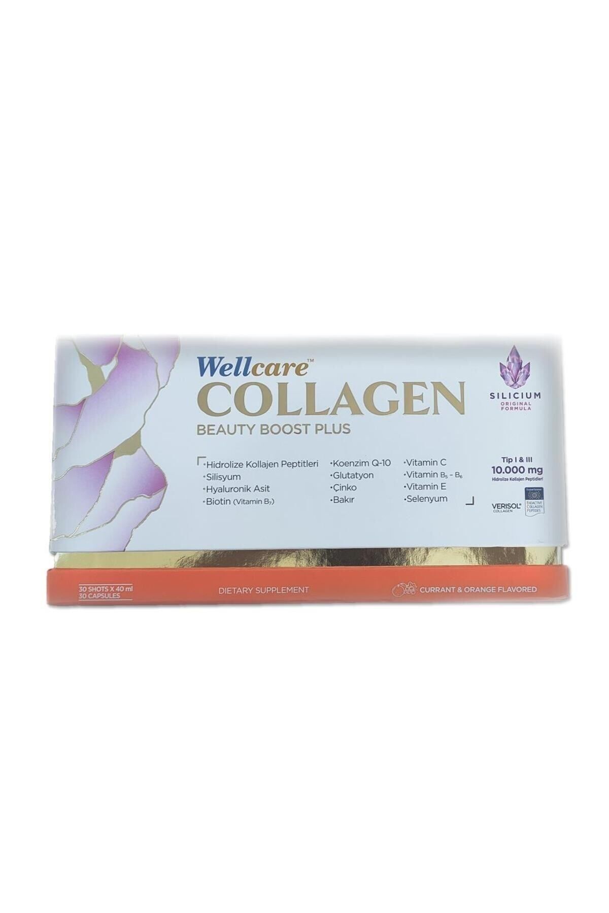 Wellcare Collagen Beauty Plus со вкусом черной смородины и апельсина, тюбик 30x40 мл 8699680650036 FARMAVANTAJ0036