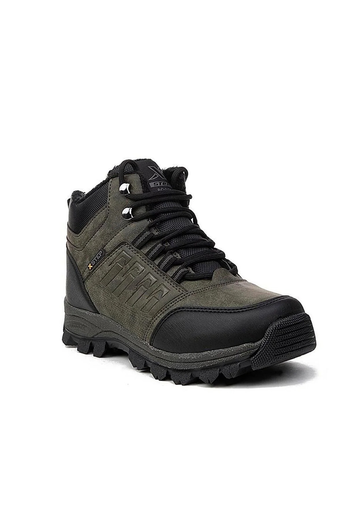 ® | Xsteph Unisex Haki Suya Soğuğa Dayanıklı Kaydırmaz Termo Taban Kışlık Trekking Uzun Bot