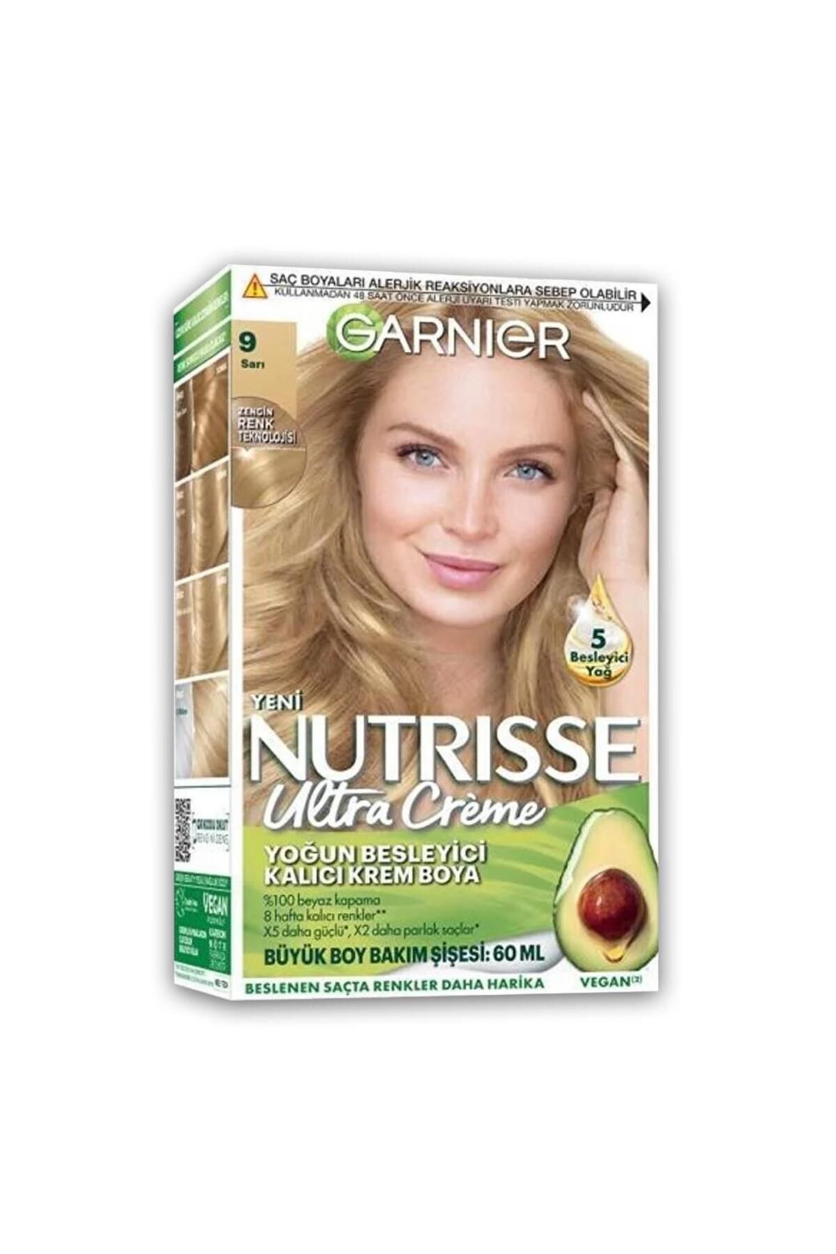 رنگ مو کرم دائمی مغذی Nutrisse Intensive Nutrisse 9 Yellow Garnier