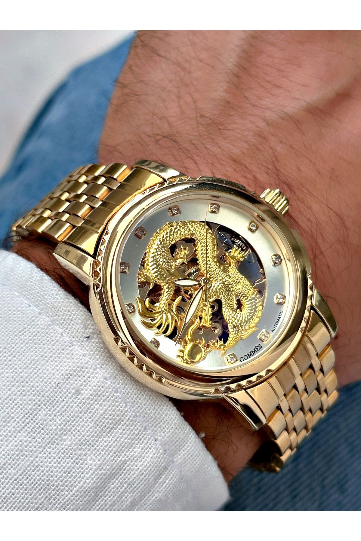 Tevise watch gold plated sale
