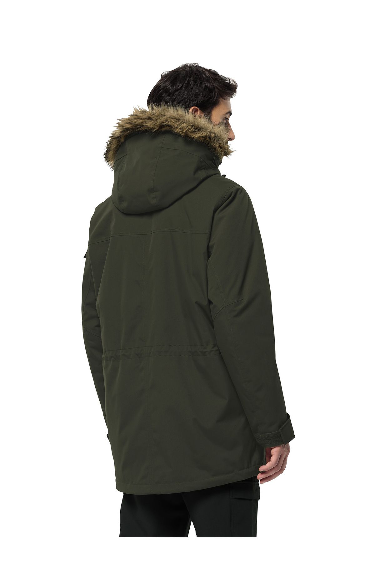 پارکای کلاهدار مردانه خاکی گلیسیر کانیون پارکا Jack Wolfskin