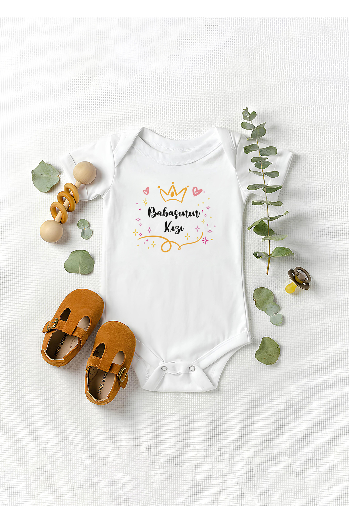 بادی نوزادی پسرانه – دخترانه سفید Lotus Baby | LTSBBYBABASNNKZ اورجینال - تصویر 2