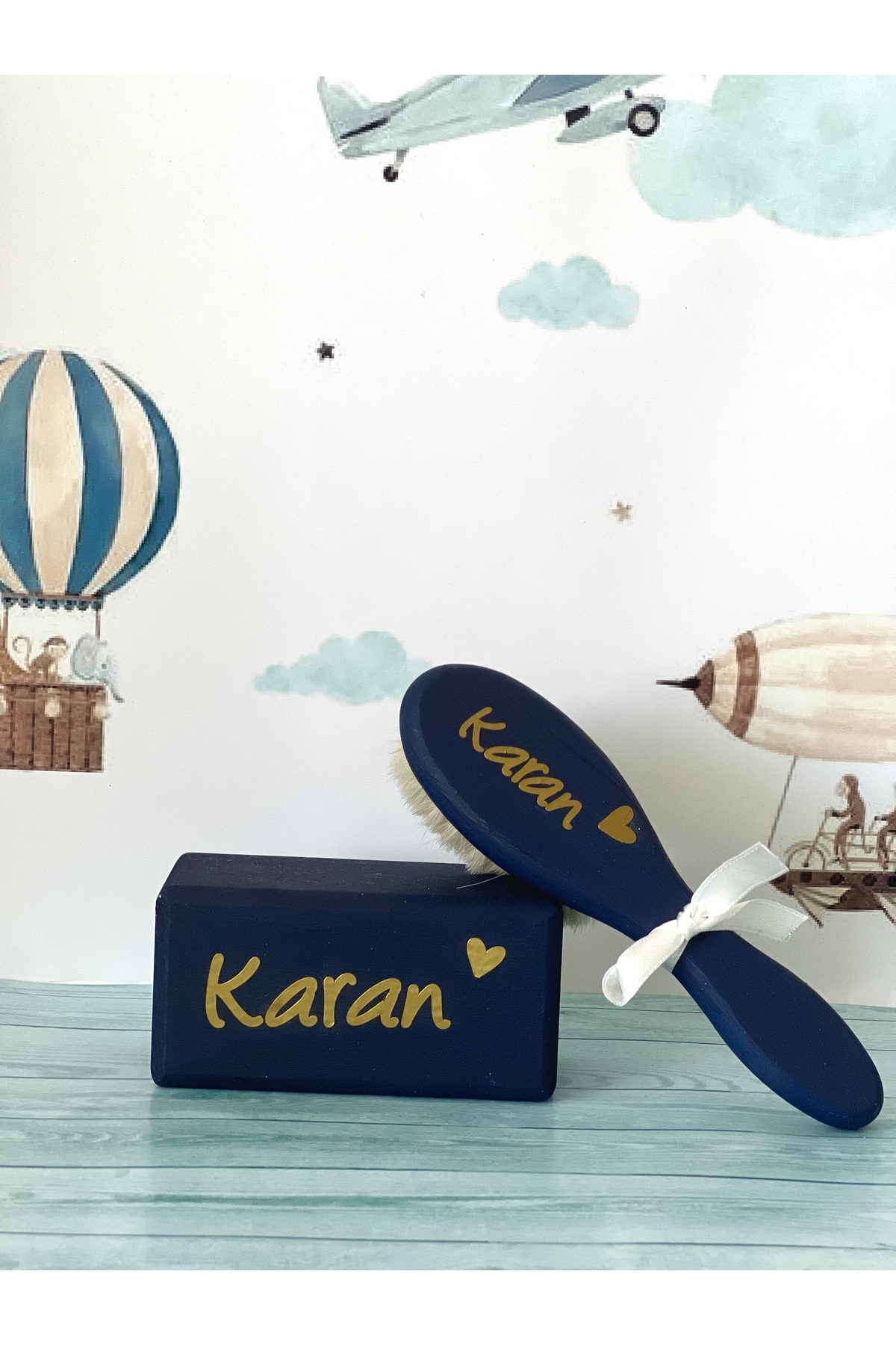 Kişiye Özel Gold Isimli Lacivert 2li Set