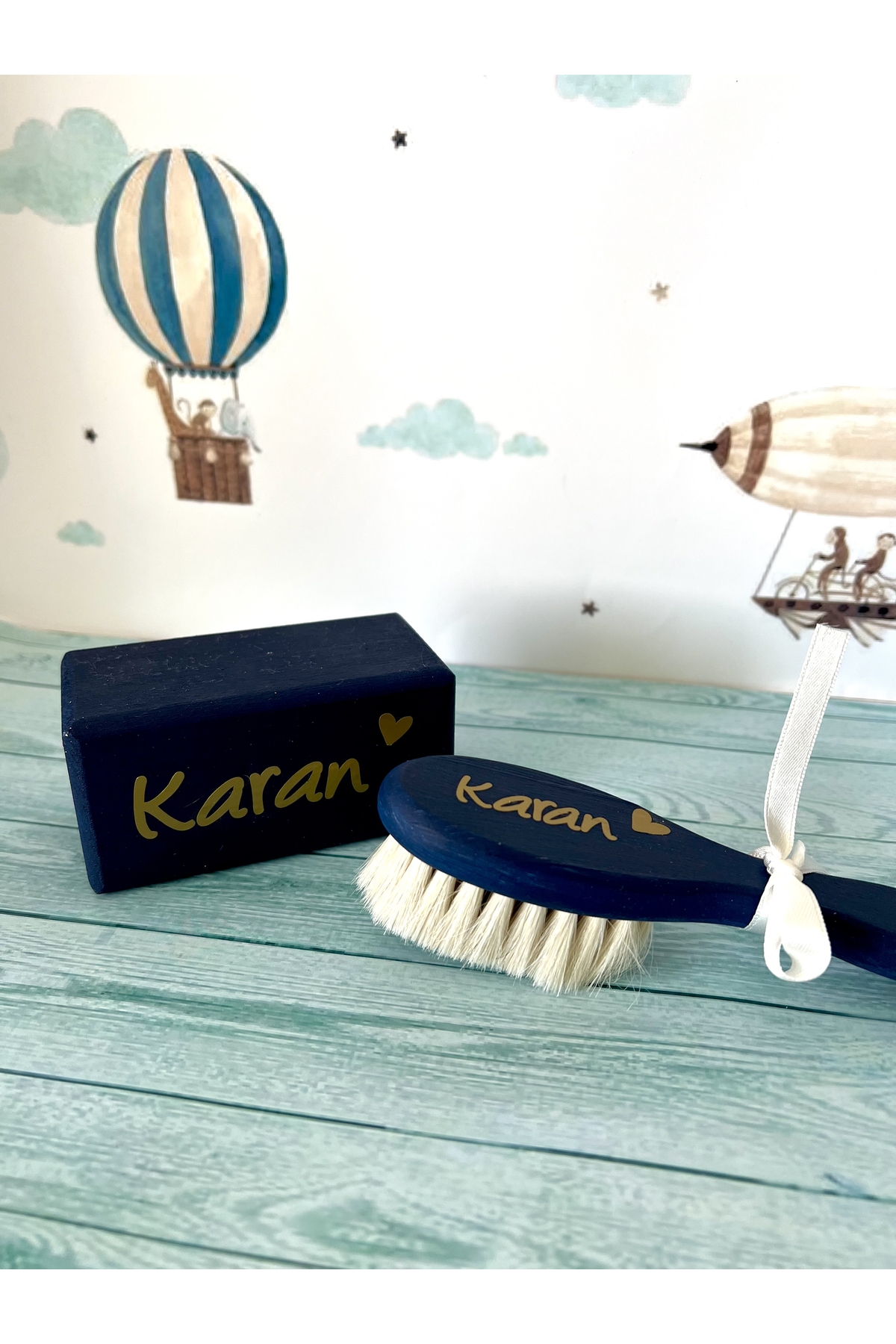 Kişiye Özel Gold Isimli Lacivert 2li Set