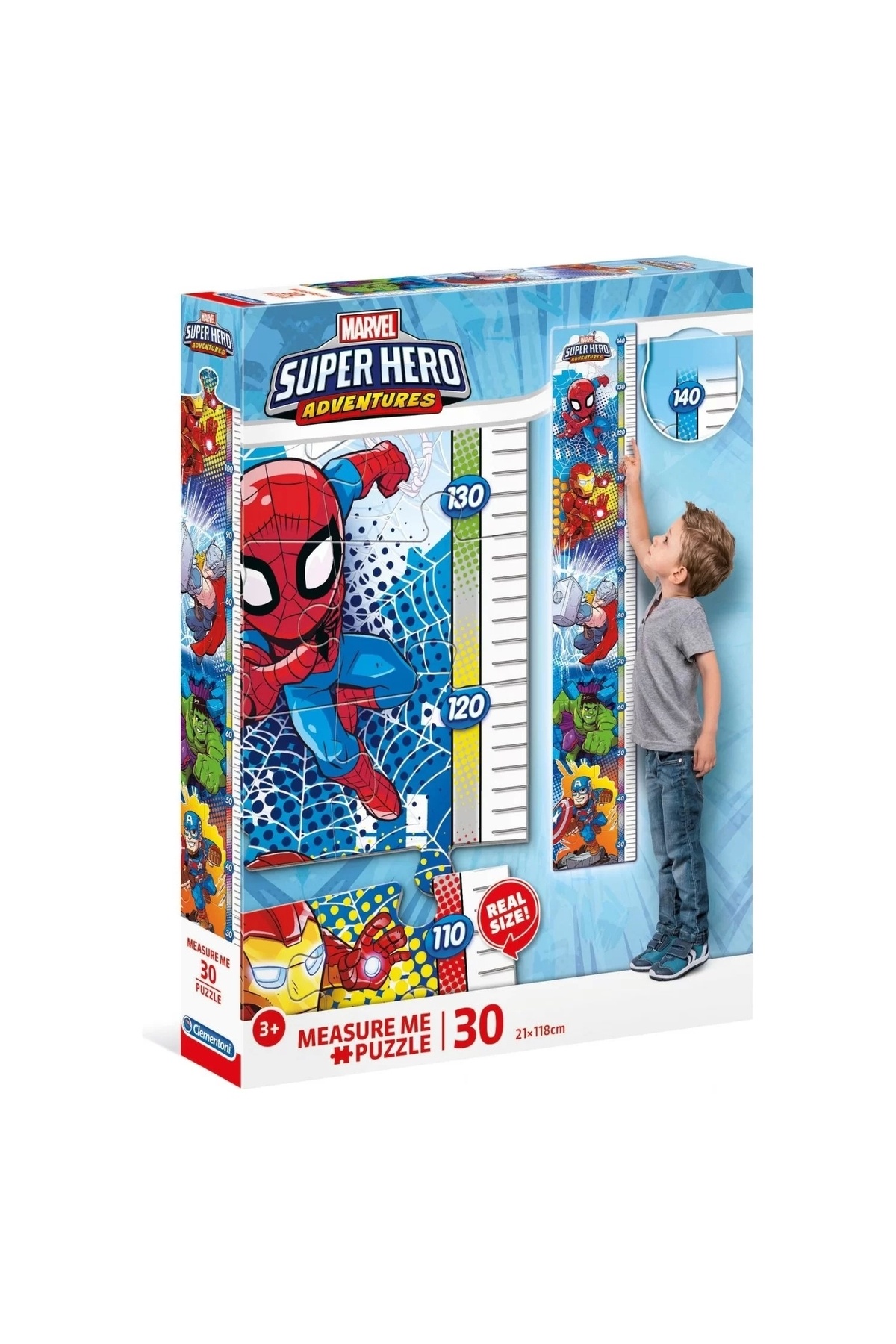 Clementoni +3 Yaş Marvel Super Hero 30 Parça Measure Me Puzzle 20337 ...