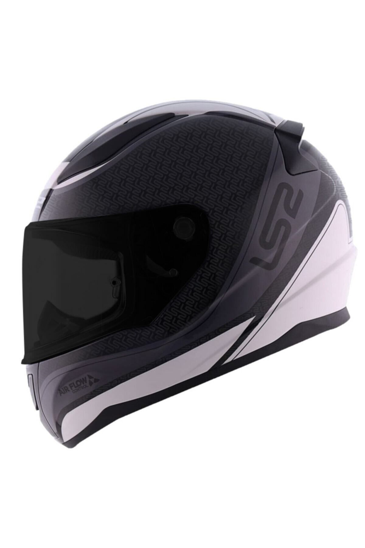 LS2 Rapıd Deeper Mat Beyaz-siyah Kask 2 Cam
