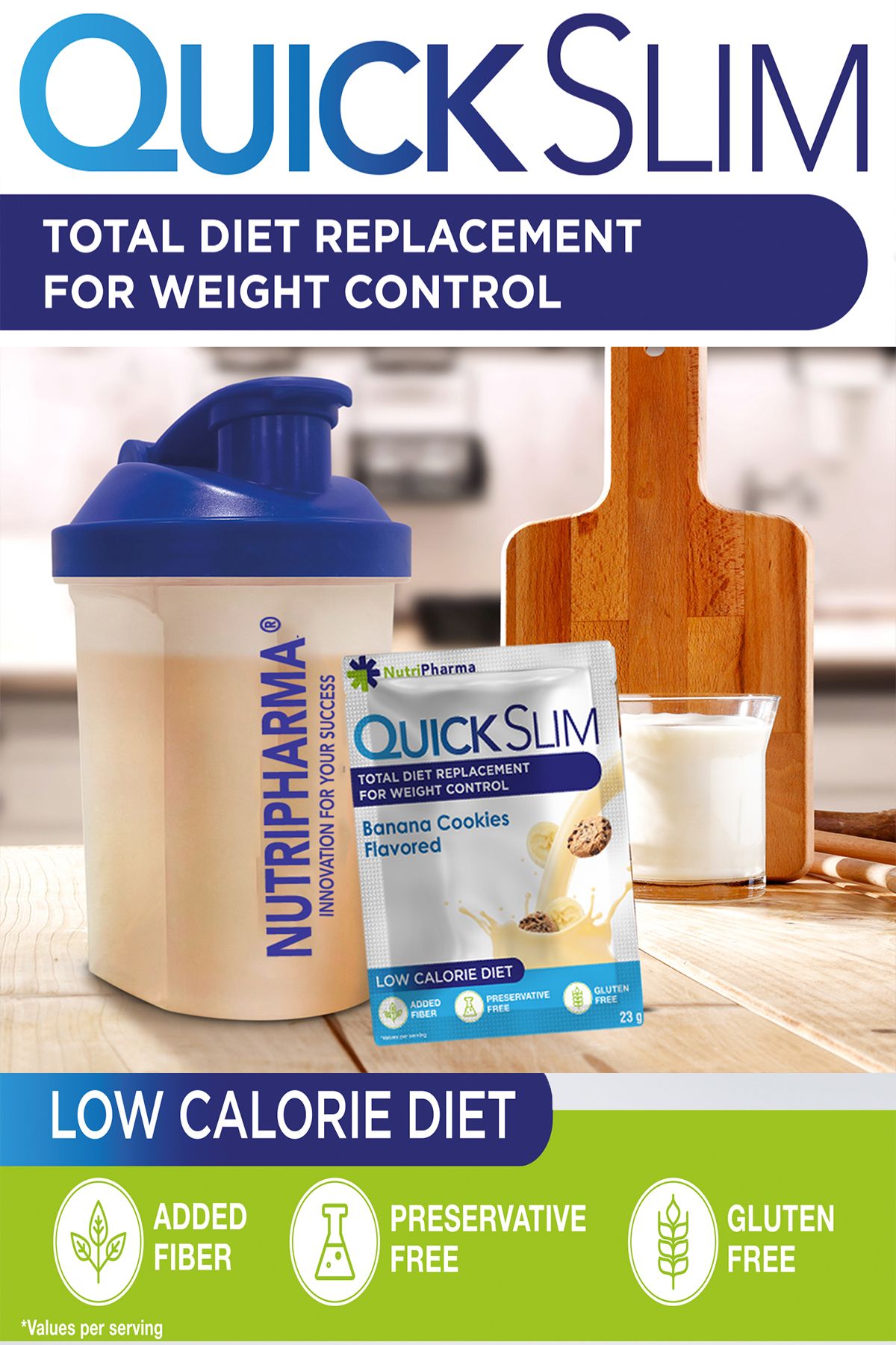 NUTRIPHARMA Quick Slim Öğün Yerine Geçen Shake 30 Öğün + Protein Shaker  Fiyatı, Yorumları - Trendyol