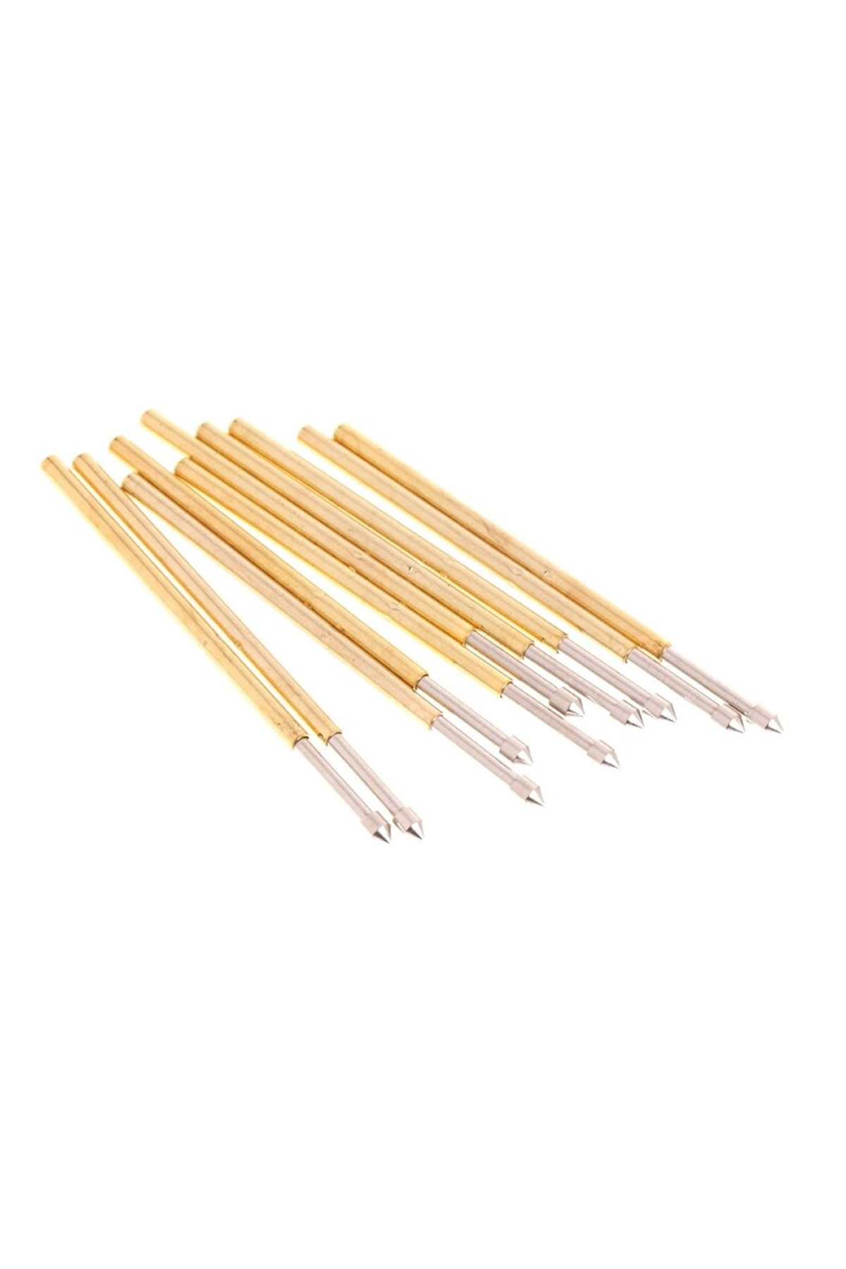 Pogo Pin P100-E2 Uyumlu 100 Adet Set Altın Kaplama Yaylı Test Probu Pim 1.3mm Konik Programlayıc 5