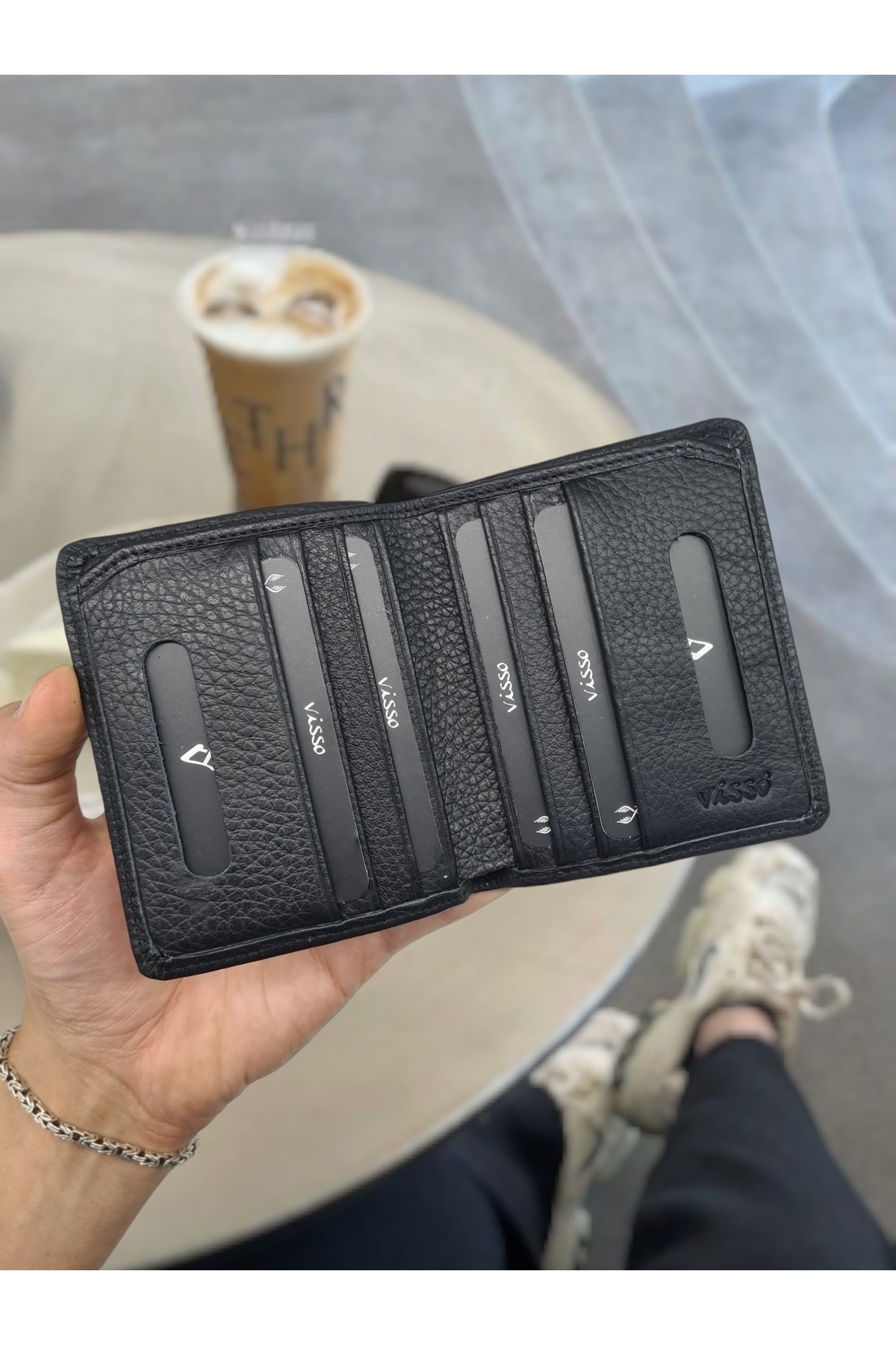 کیف پول مردانه آبی سرمه ای VİSSO | 316 اورجینال - تصویر 5