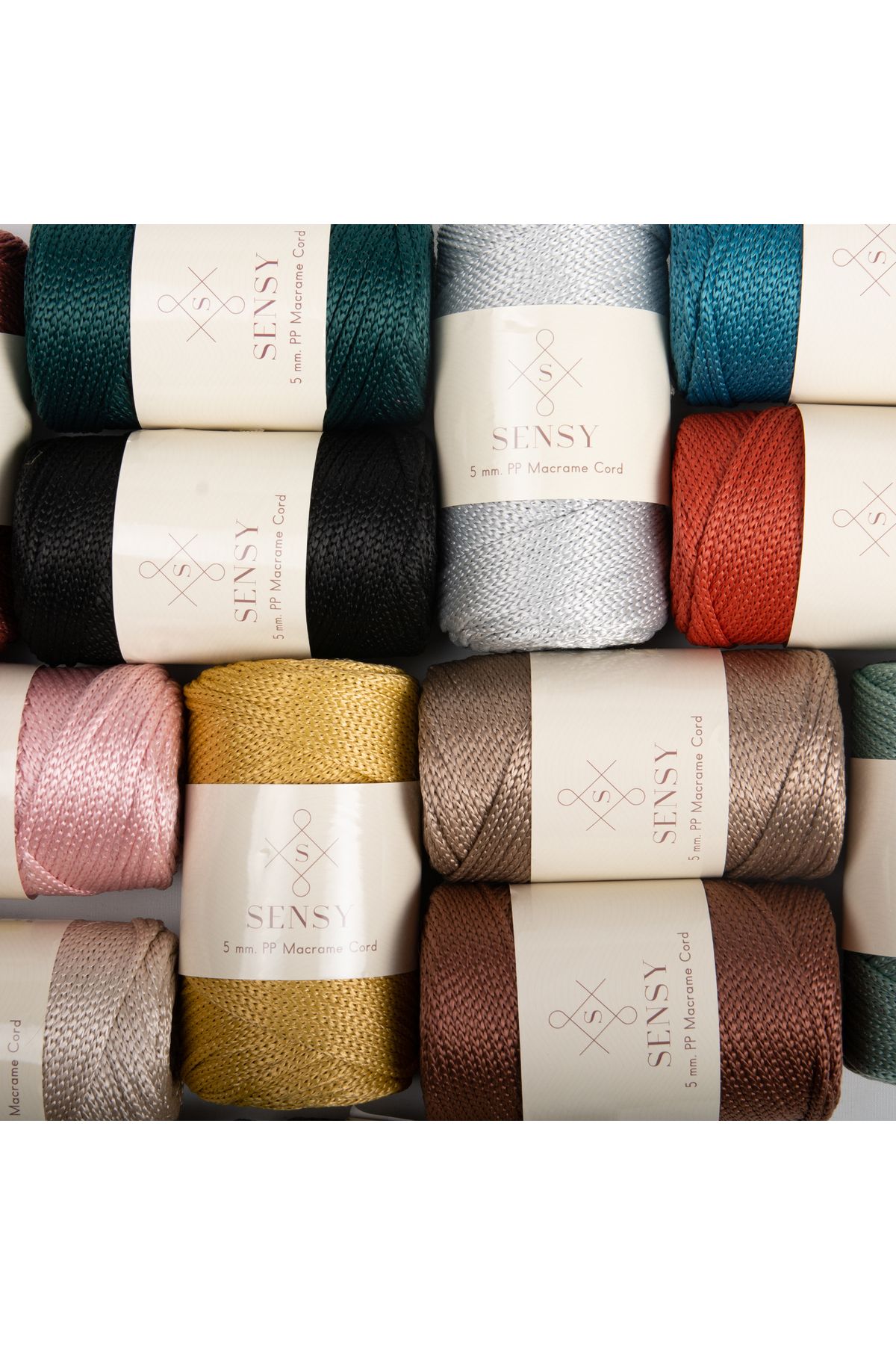 SENSY-5 Mm - 400 gr Polyester Macrame Thread Copper 95 M Polyester Macrame Thread Suppla Rope And Bag Thread 7