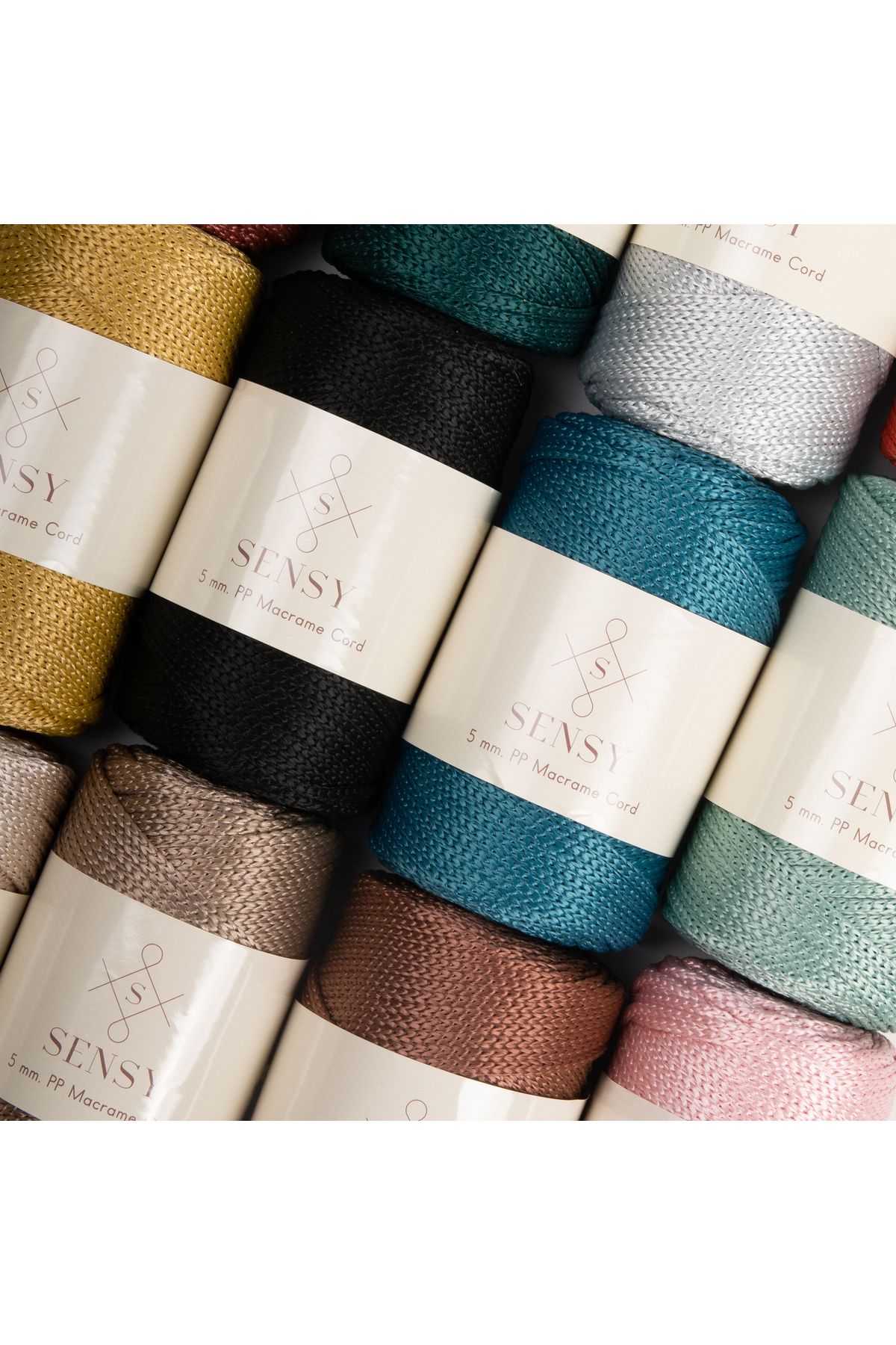 SENSY-5 Mm - 400 gr Polyester Macrame Thread Dusty Rose 95 M Polyester Macrame Thread Supla Thread And Bag Thread 5