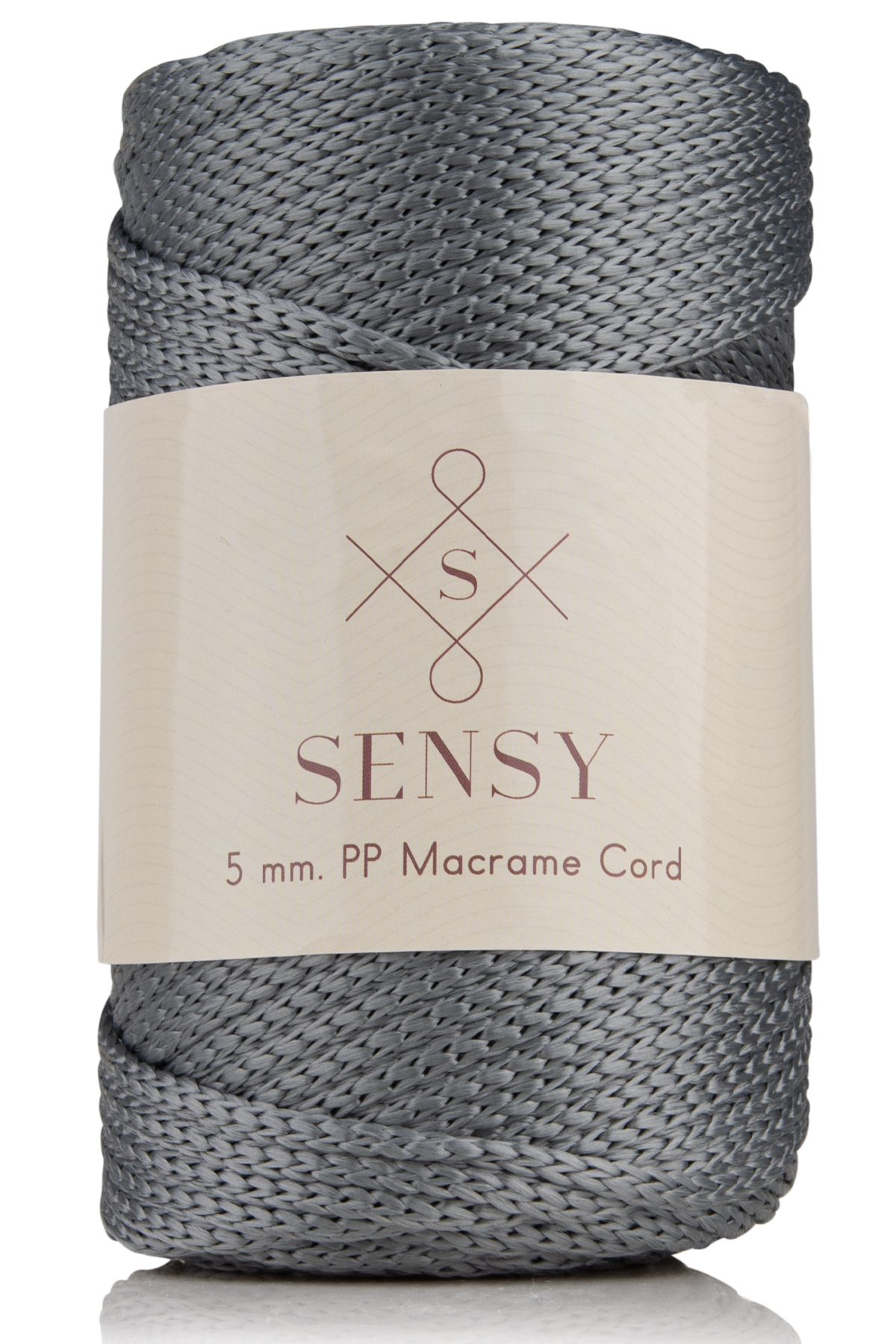 SENSY-5 مم - 400 جرام خيط بوليستر مكرامية رمادي 95 متر خيط بوليستر مكرامية حبل إضافي وخيط حقيبة 1
