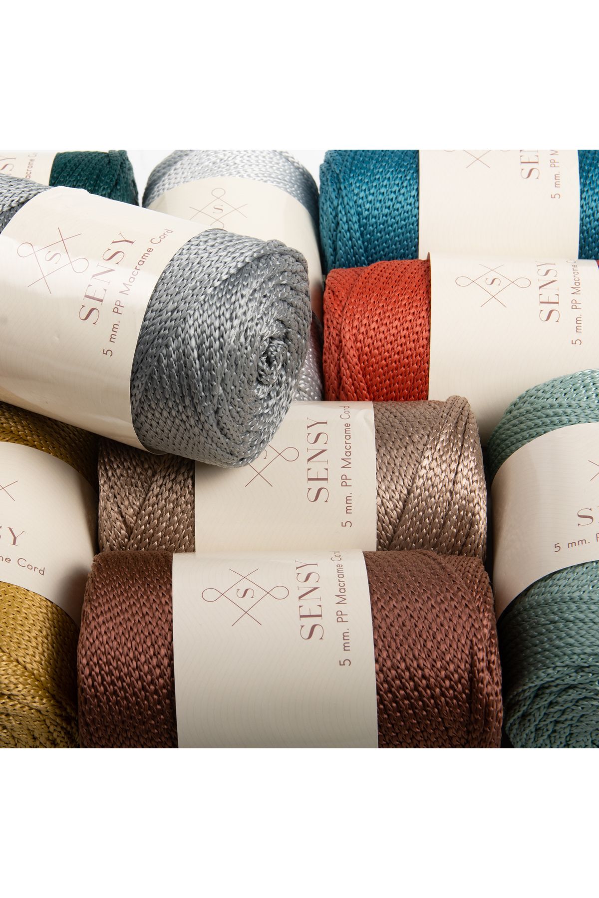 SENSY-5 Mm - 400 gr Polyester Macrame Thread Dusty Rose 95 M Polyester Macrame Thread Supla Thread And Bag Thread 7