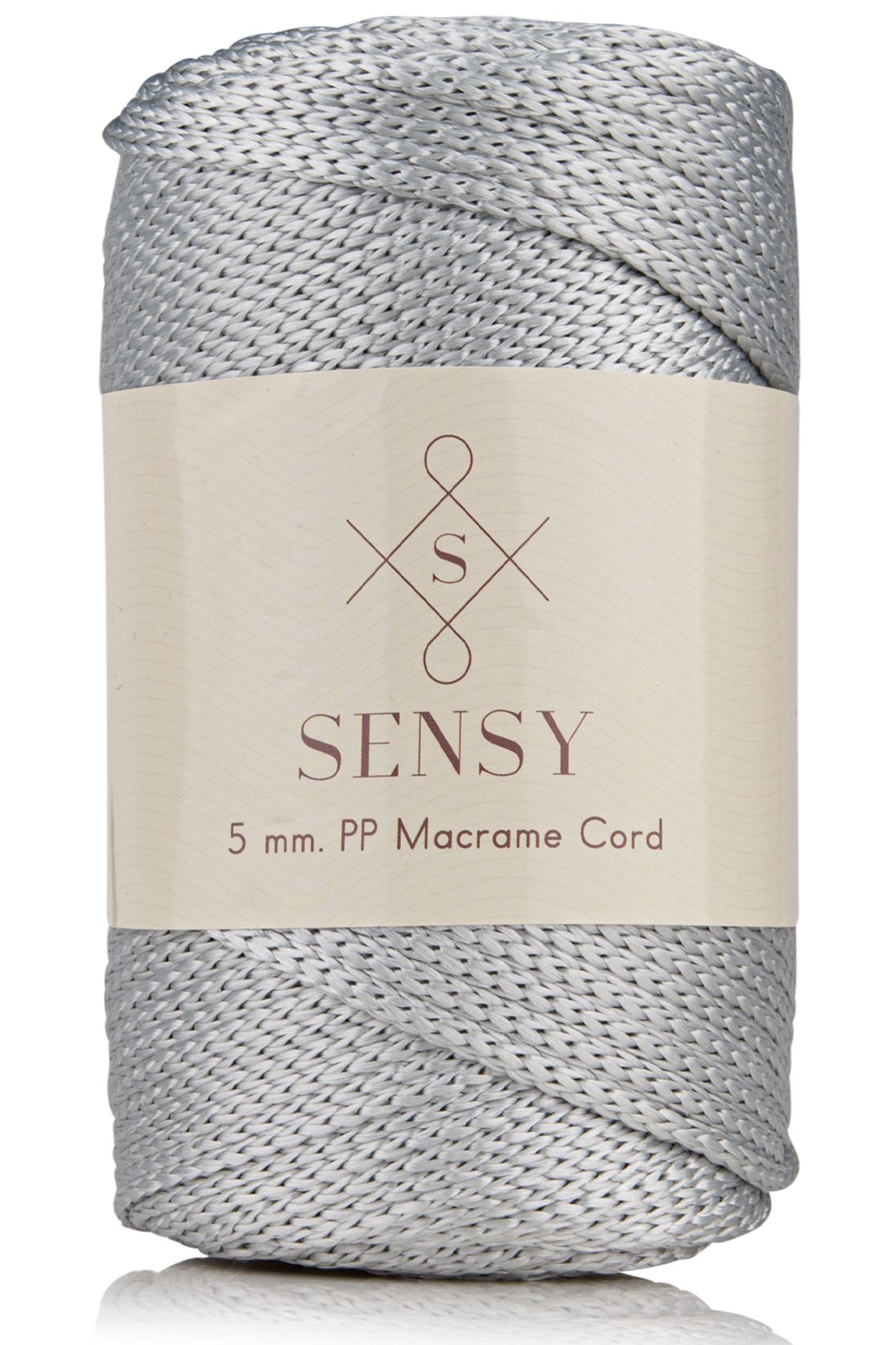SENSY-5 Mm - 400 gr Polyester Macrame Thread Light Gray 95 M Polyester Macrame Thread Suppla Rope And Bag Thread 1