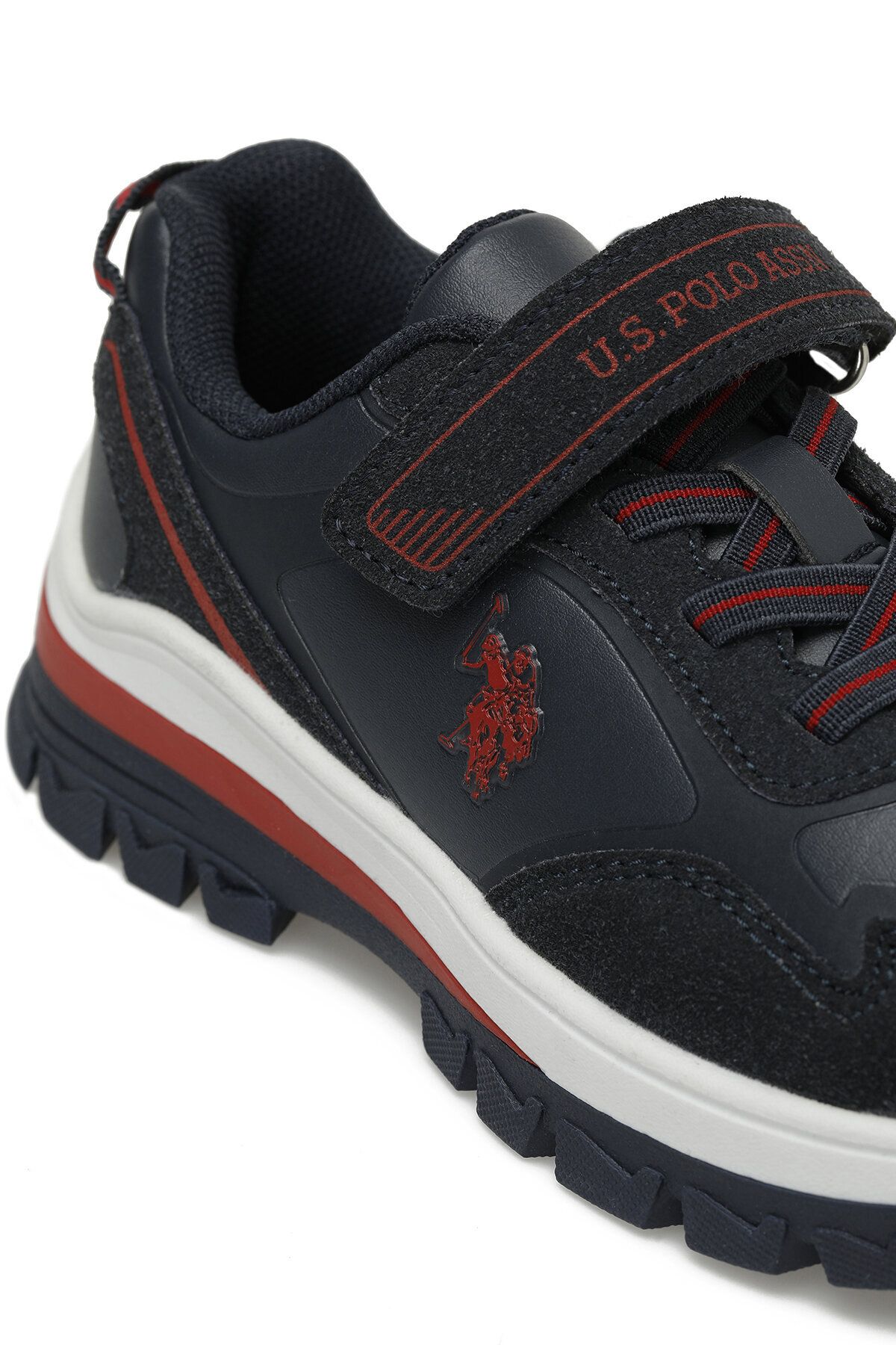 کفش های فضای باز آبی پسرانه و بچگانه پایه. چوگان Assn. Boy Sagan Jr 3PR Shost Navy Blue U.S. Polo Assn.