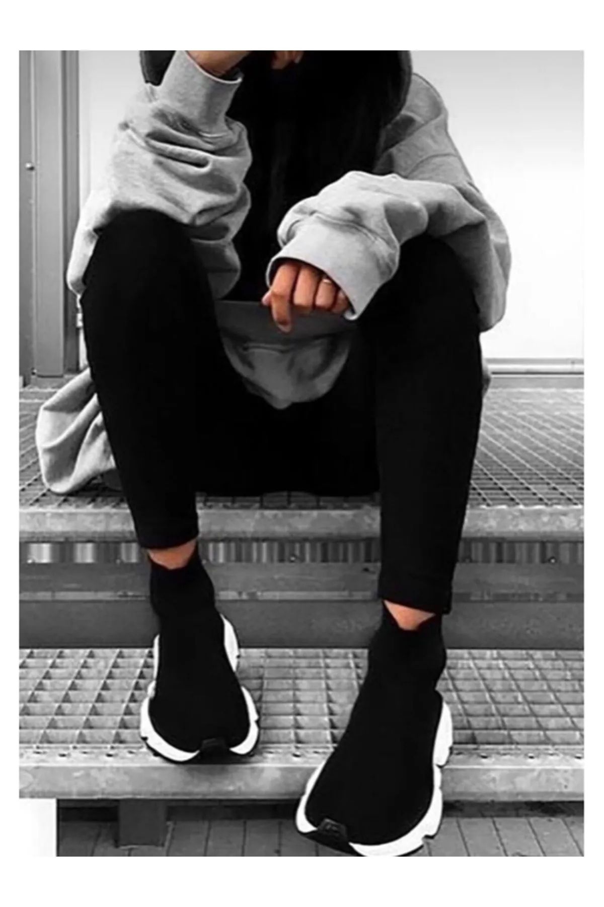 SWORD CLOTH NG Black Sock Form Comfortable Sports Shoes Black Wide Fit