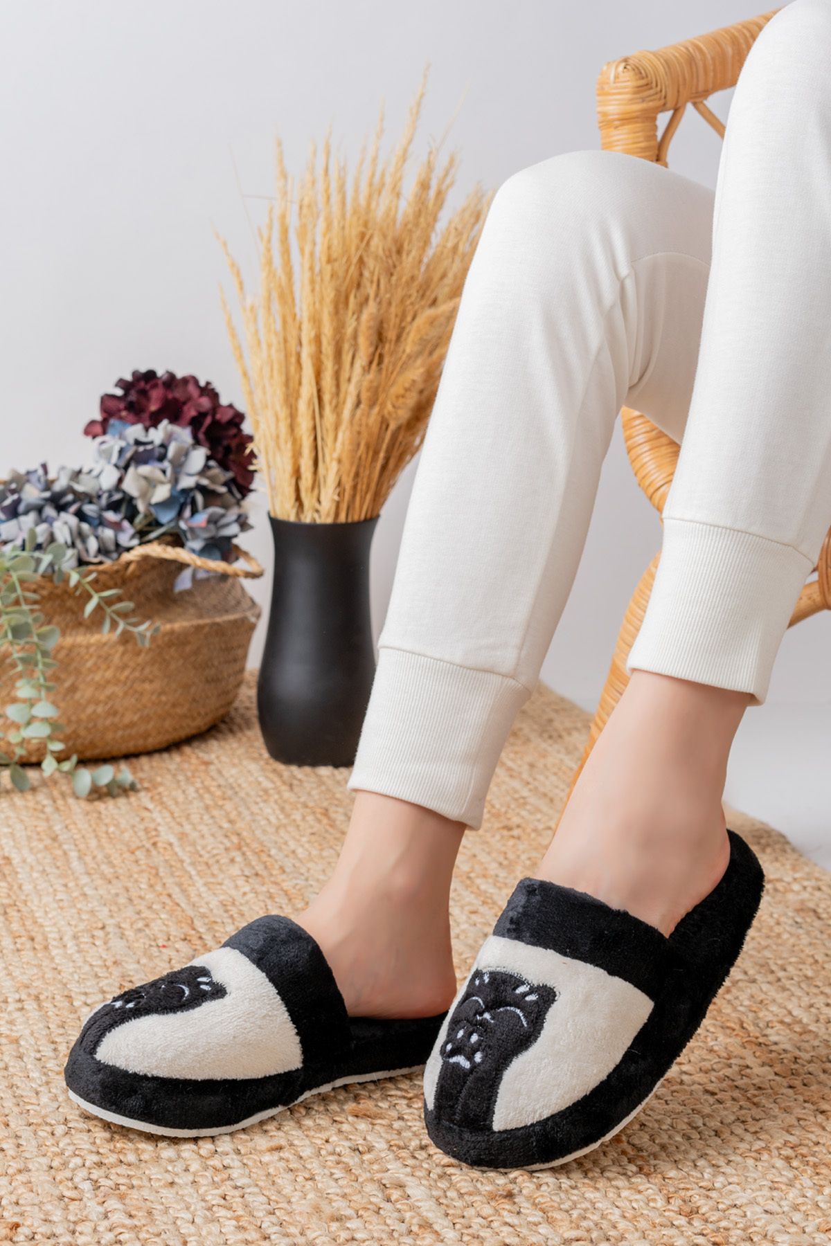 Paw print slippers best sale