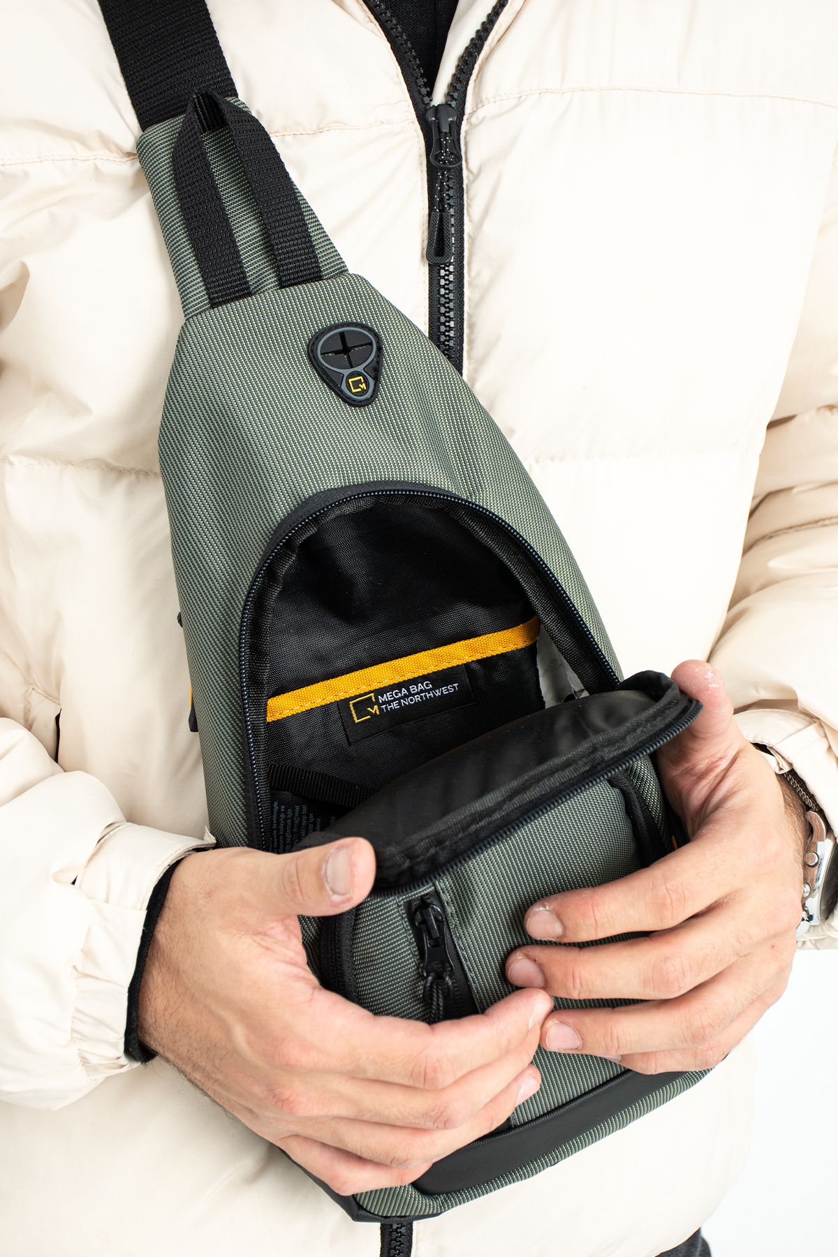 Mega Bag The Northwest Çapraz Bodybag Erkek Çantası - Gri