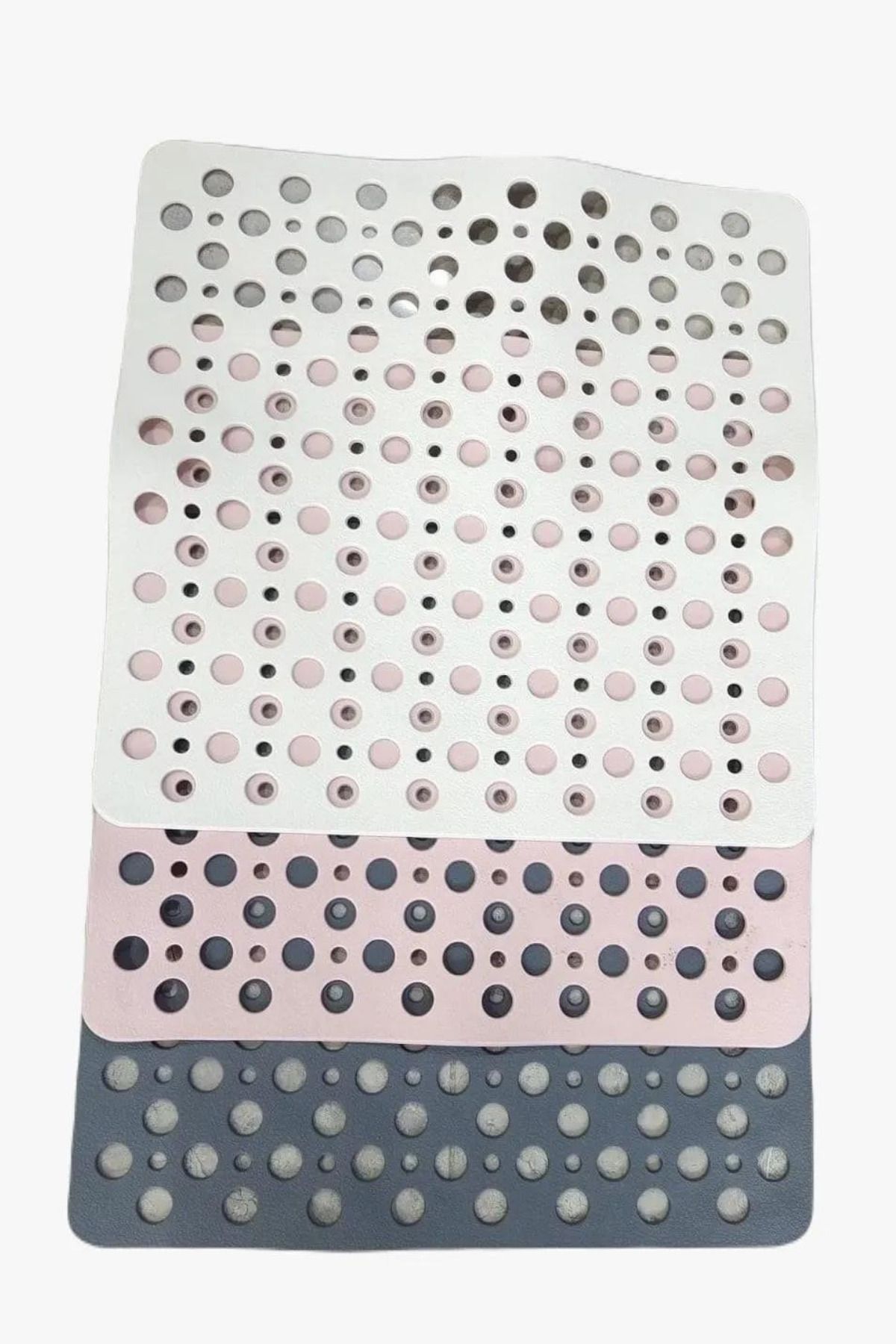 Flosoft-Square Suction Cup Bath and Shower Anti-Slip, Bathtub Shower Cabin Non-Slip Suction Cup Bath Mat 54x54cm 4