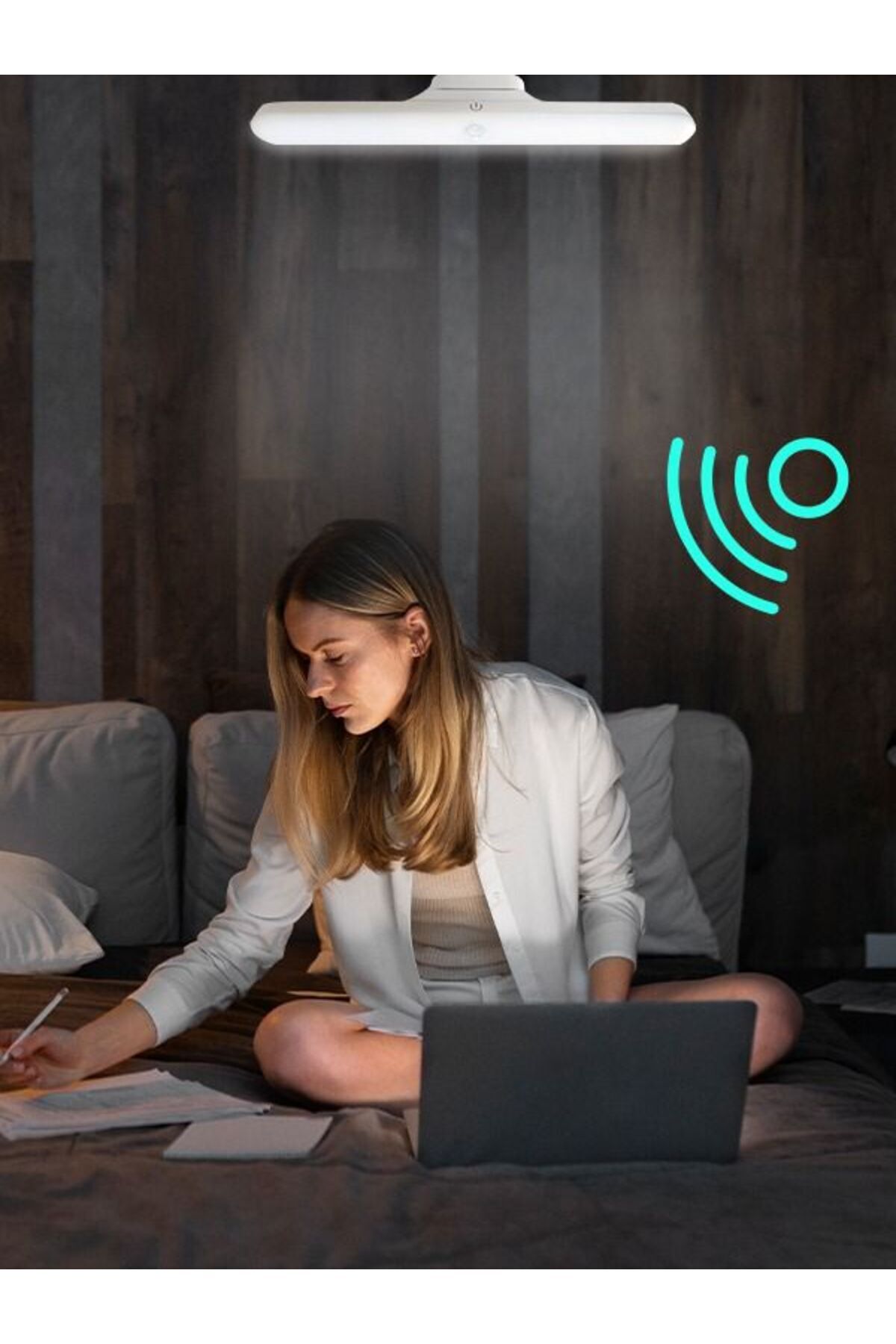 neeko HAREKET SENSÖRLÜ Şarjlı Aplik 3 Farklı Işık Dokunmatik Sistem Parlaklık Ayarı