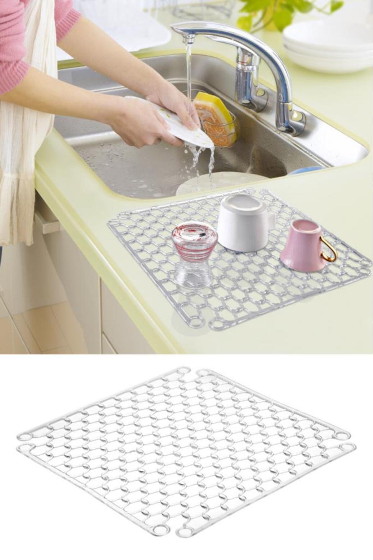 Flosoft Lavabo ve Buzluk Matı, Kaydırmaz Lavabo Kurutma Halısı 33x33 Cm