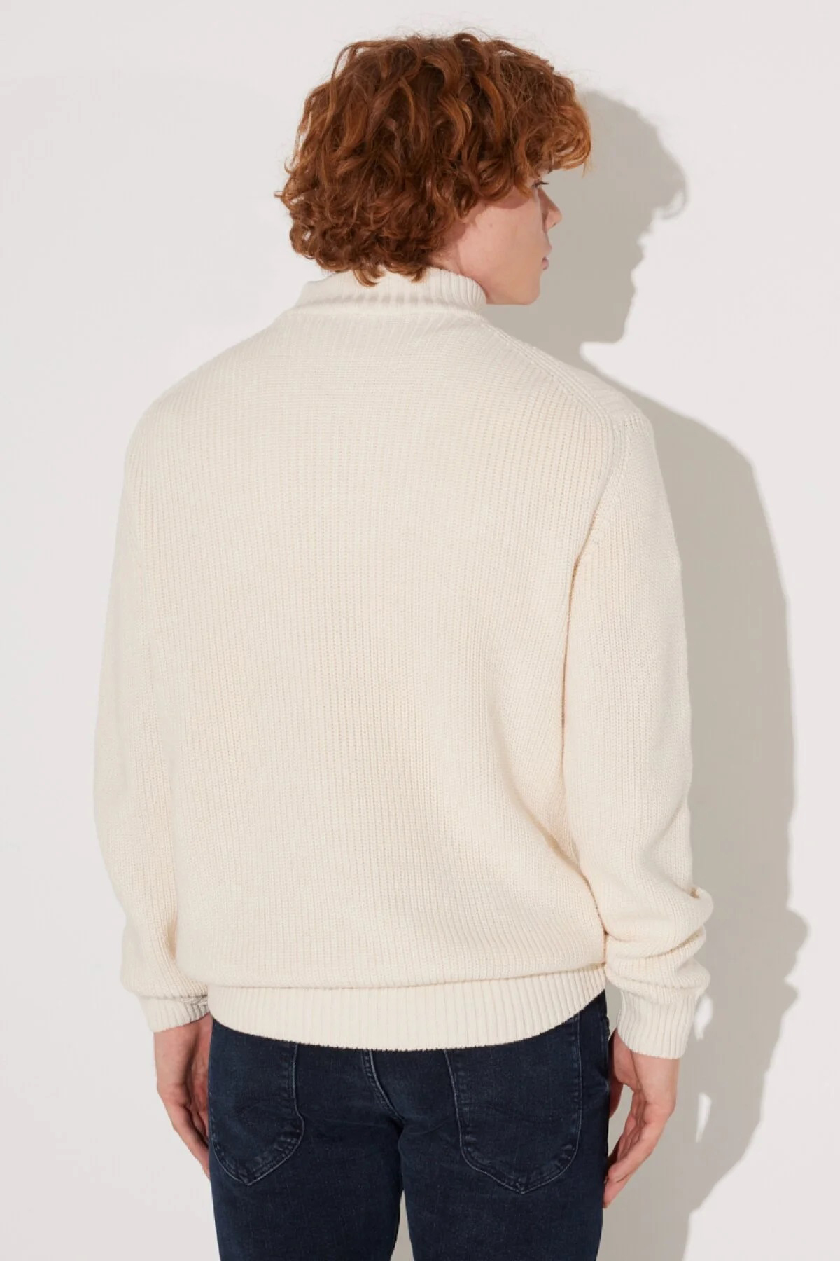 Lee  Regular Fit Yarım Fermuarlı Balıkçı Yaka Kazak Erkek L83YDENQ - Görsel 5