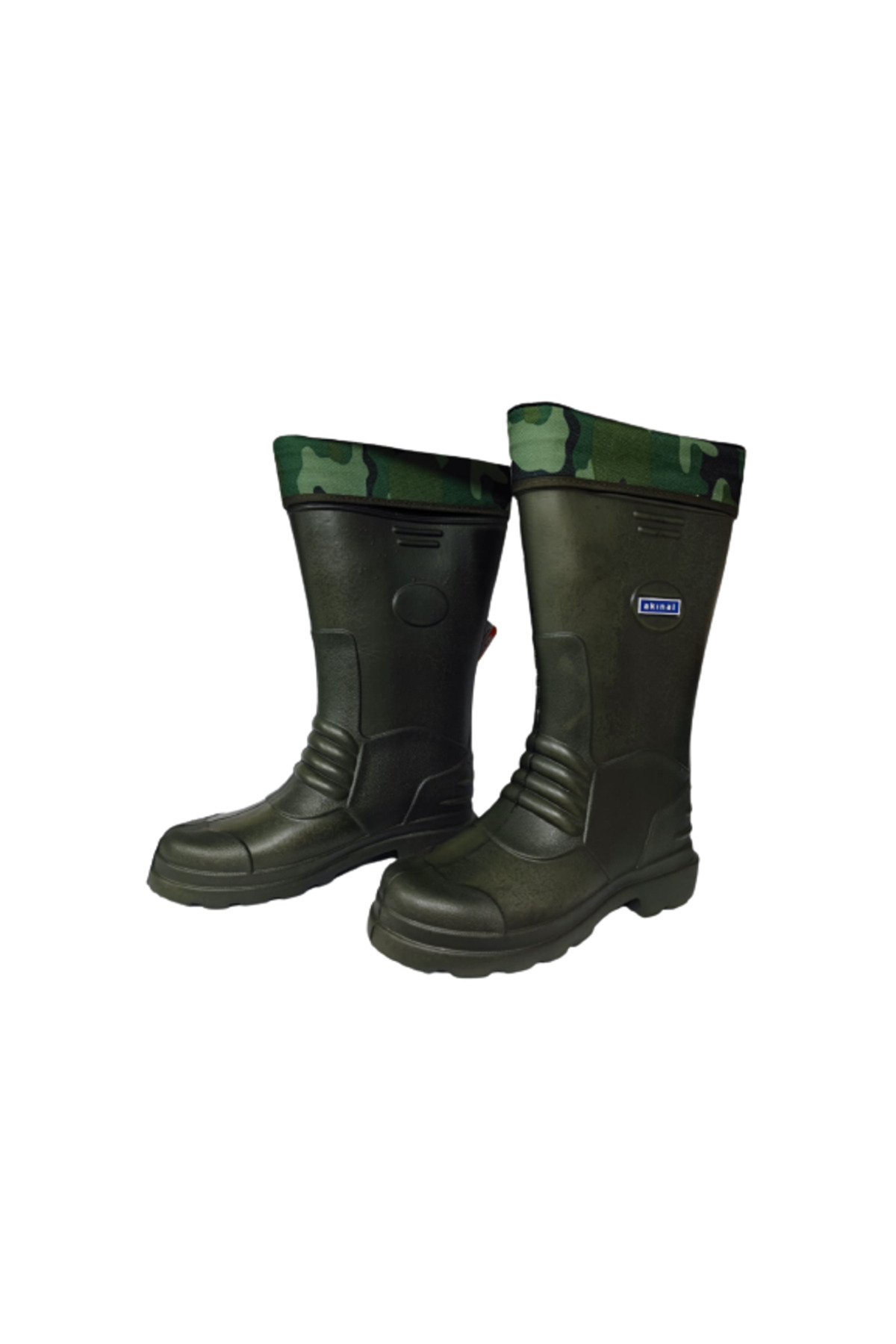 Akınal Bella  Unisex Yeşil Çoraplı Eva Hafif Poli Taban Uzun Yağmur Çizmesi - Görsel 3