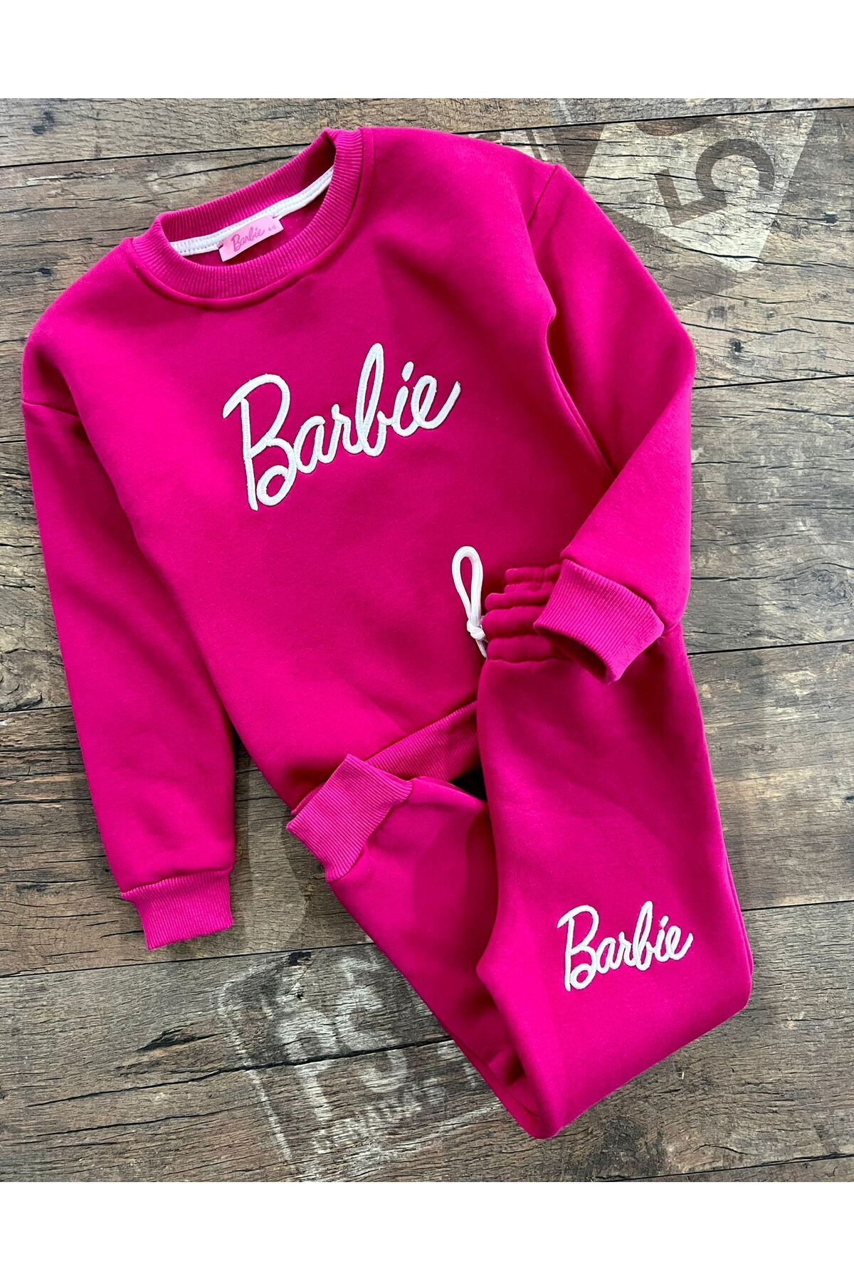 YARENK DS 3 Thread Pink Bottom Black Printed Girls Child Oversize