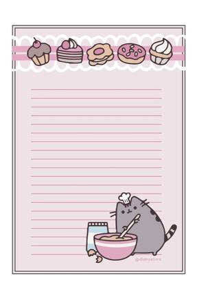DileloyStore Aşçı Kedi Desenli To Do List Defter , Planlayıcı , Bloknot A6 (1...