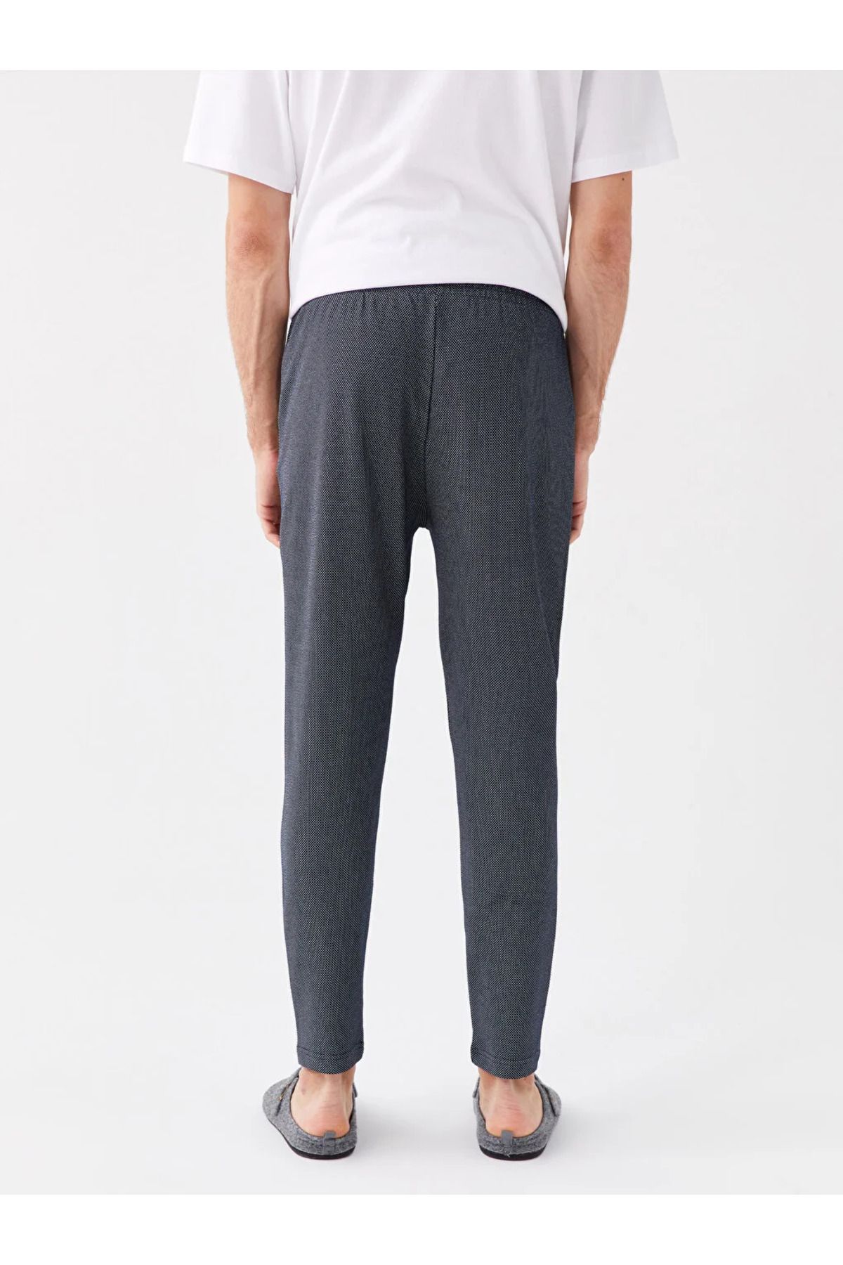شلوار پیژامه آبی مردانه دمپایی لباس خواب LCW DREAM Slim Fit LC Waikiki