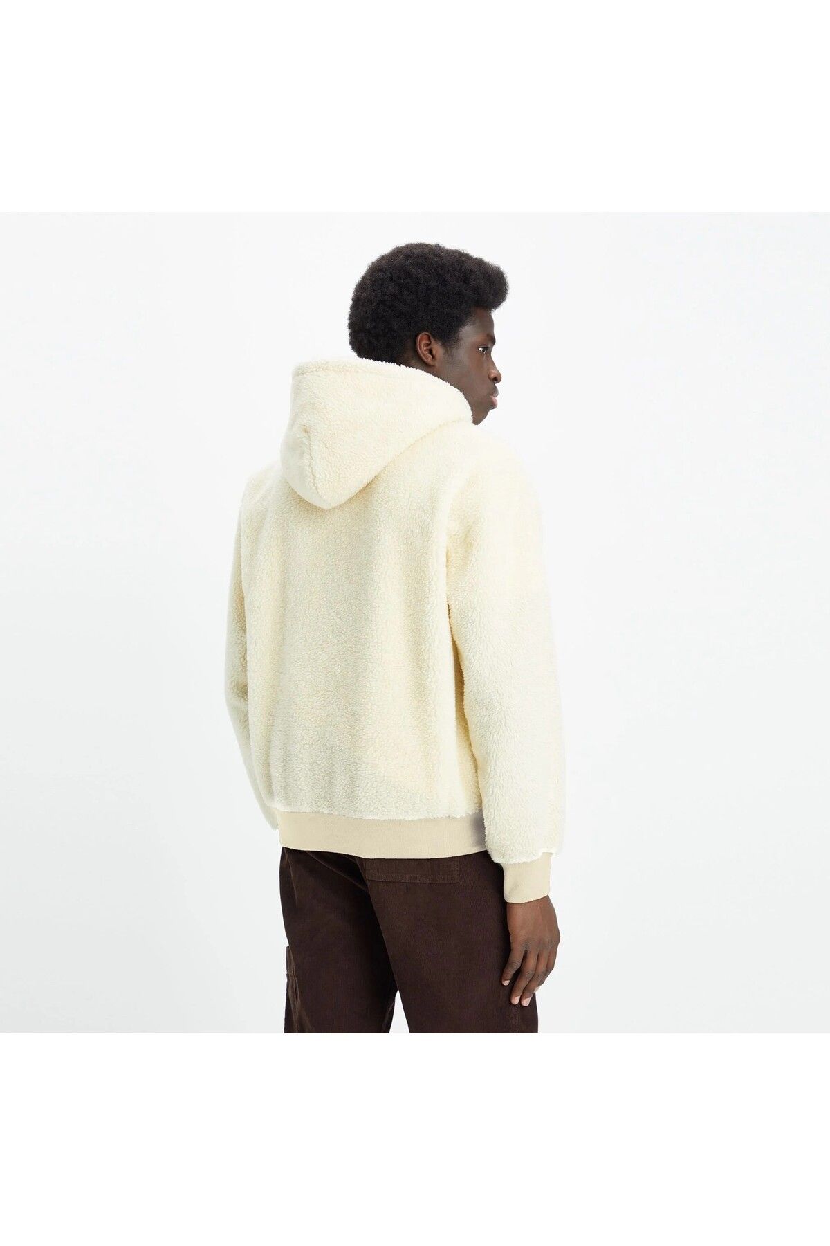 سویشرت سفید مردانه شرپا یخبندان zip up sweatsh Levi's