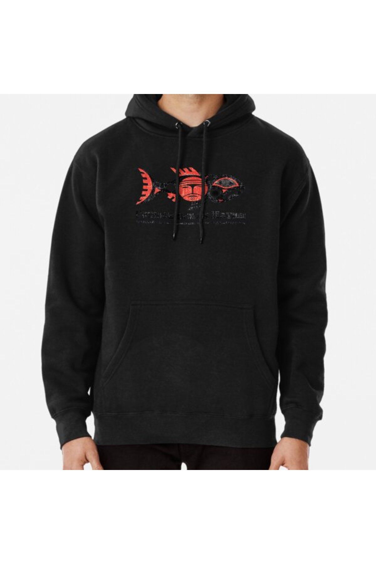 ZOKAWEAR Chinook Nation Tribal Logo distressed print Printed Sweatshirt Hoodie