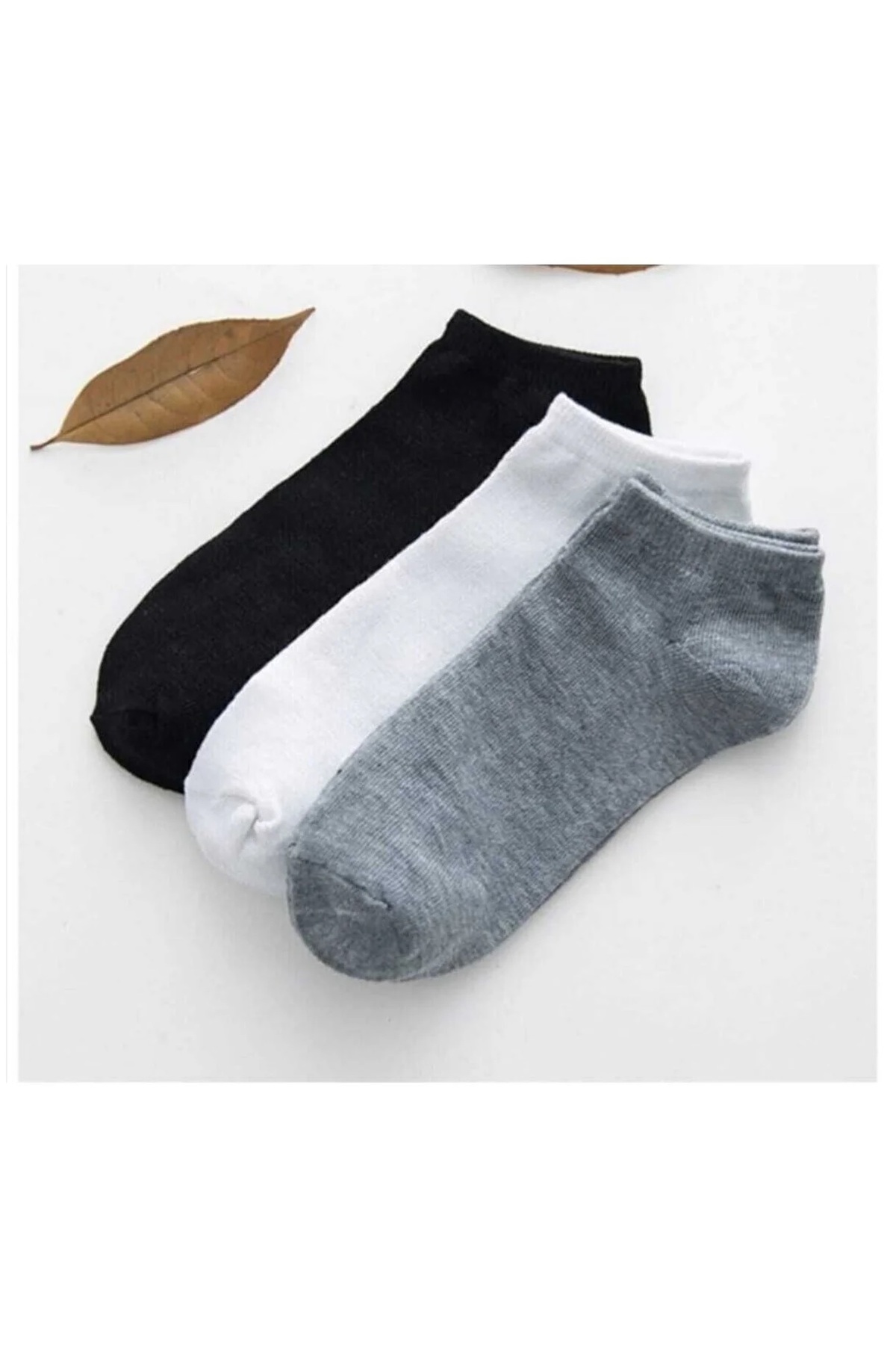 Short Booties Socks 3 Pairs 3 Colors