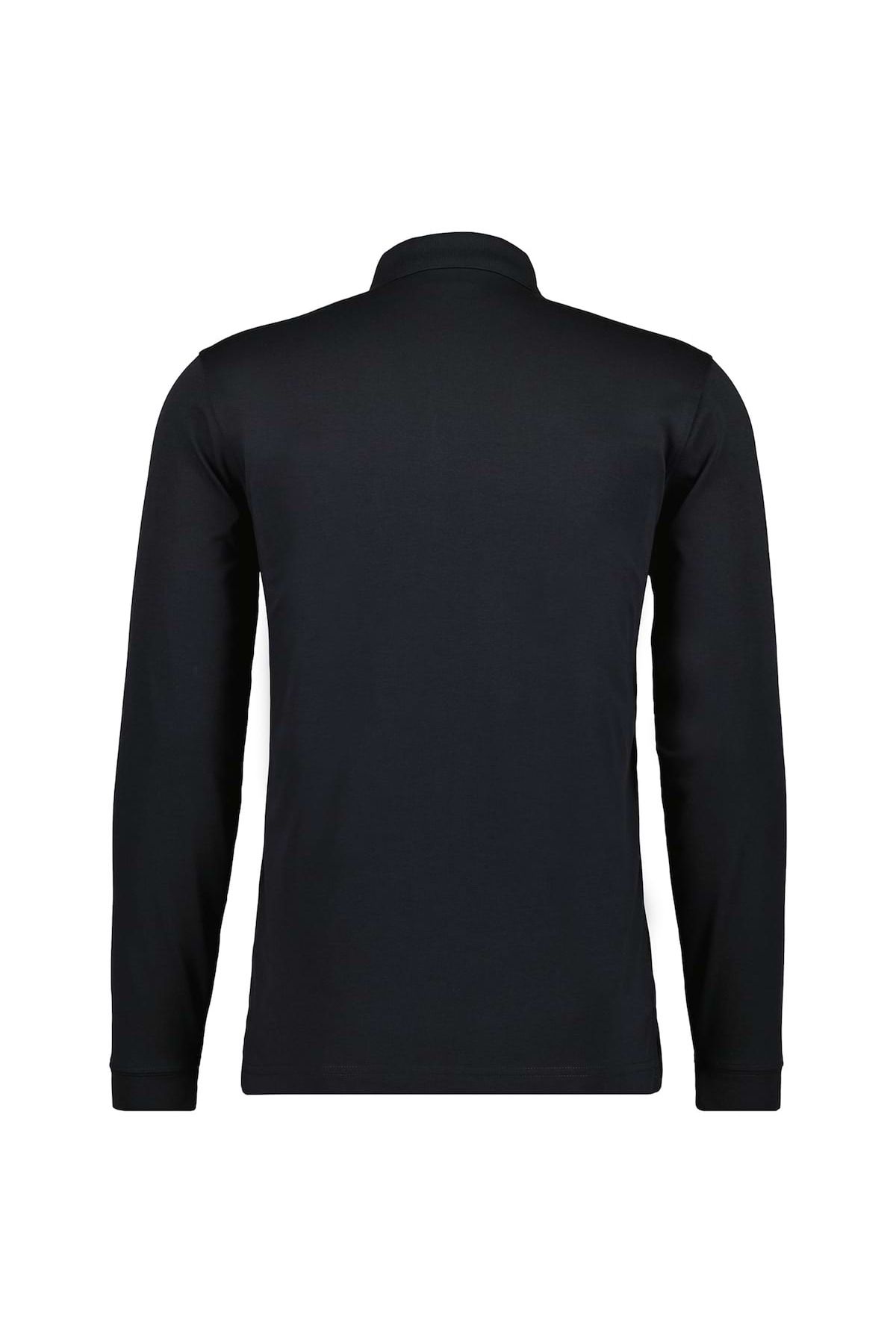 Ragman-Herren Langarm-Poloshirt - Soft Knit Polo Knopf Langarm, Baumwollmischung, Knopfleiste, Easy 2