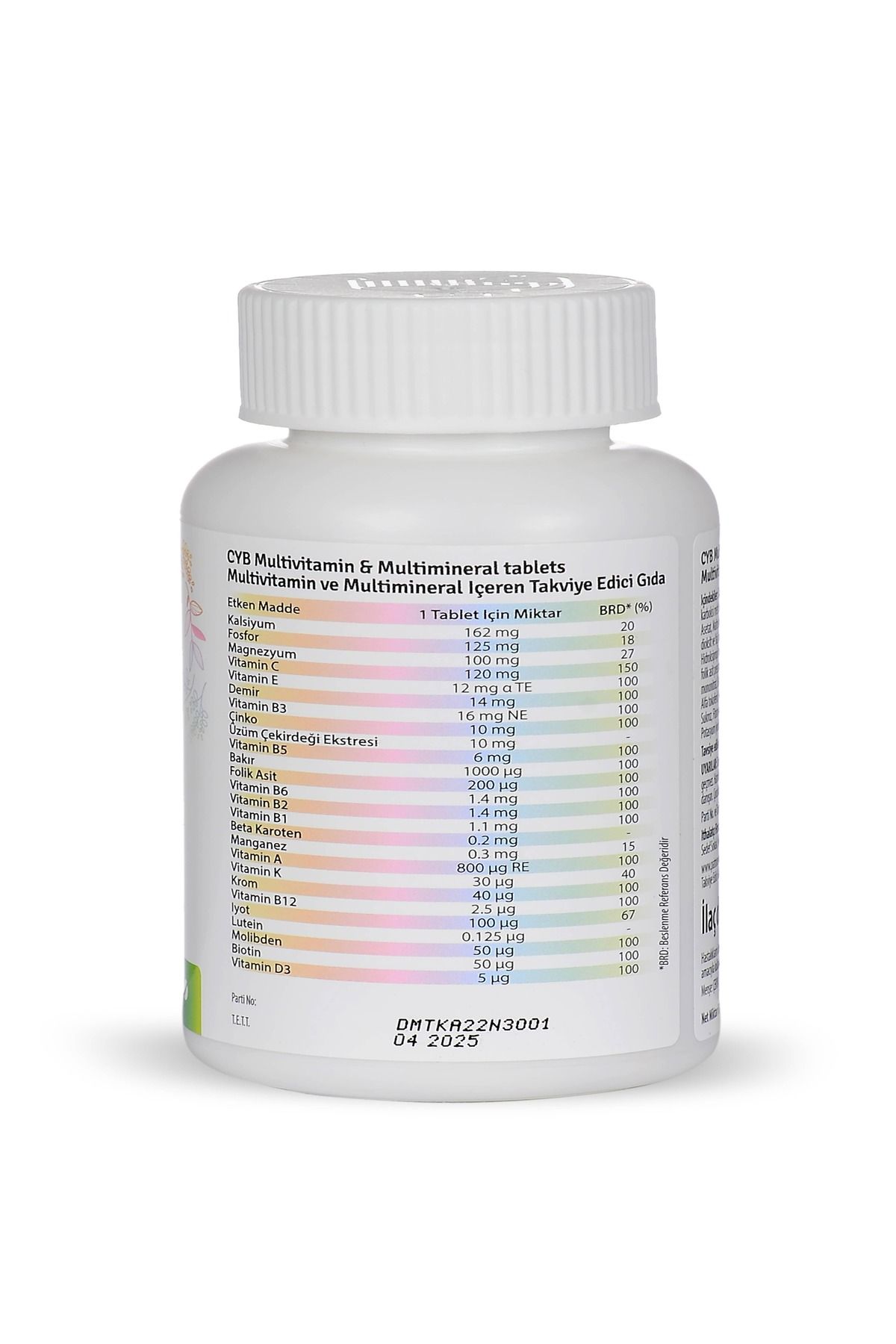 CYB Control Your Body-Cyb Multivitamins and Minerals Tr 3