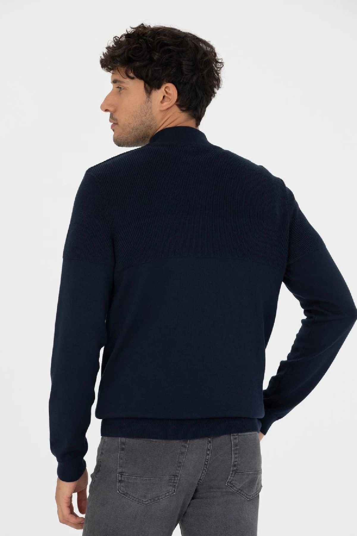 Pierre Cardin Sweater Dark blue Slim fit
