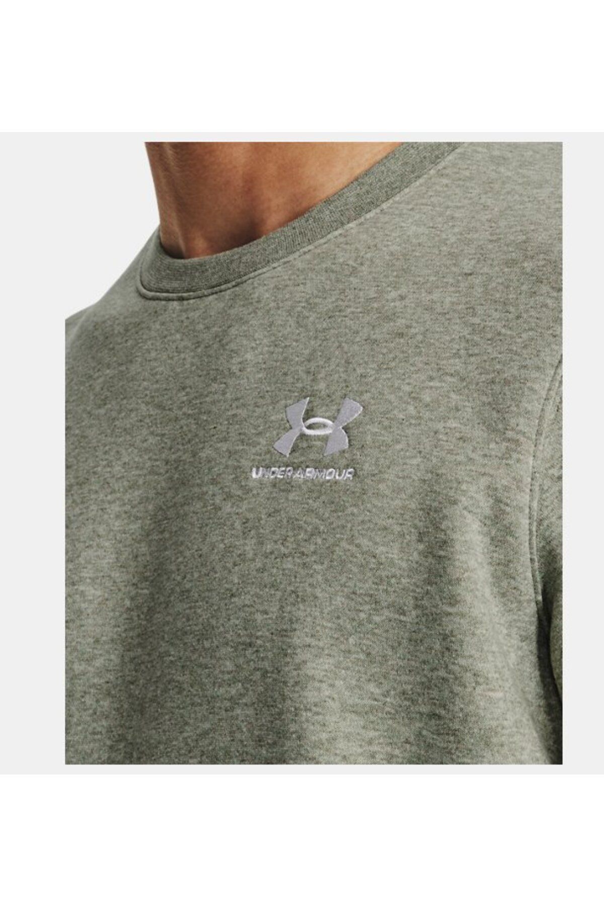 سویشرت ورزشی خاکستری مردانه یقه دوچرخه ضروری در UA 1374250 505 Under Armour