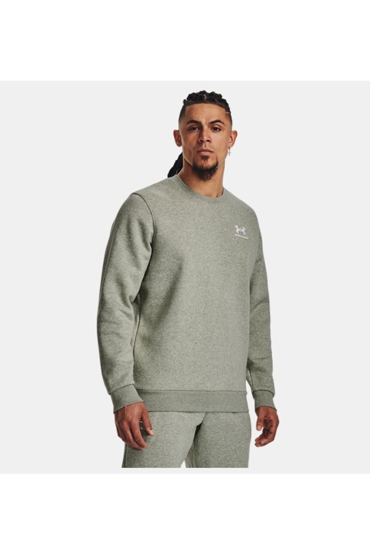 سویشرت ورزشی خاکستری مردانه یقه دوچرخه ضروری در UA 1374250 505 Under Armour