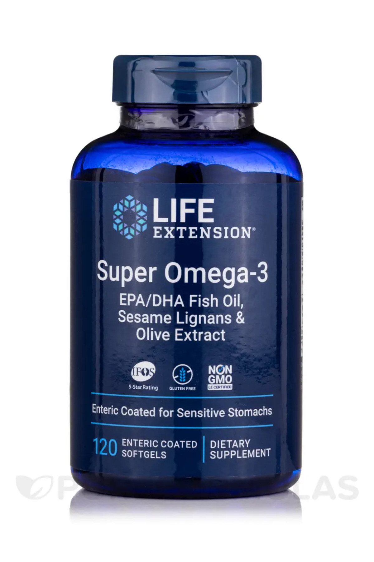 Life Extension Super Omega3 EPA/DHA Fish Oil, Sesame Lignans & Olive