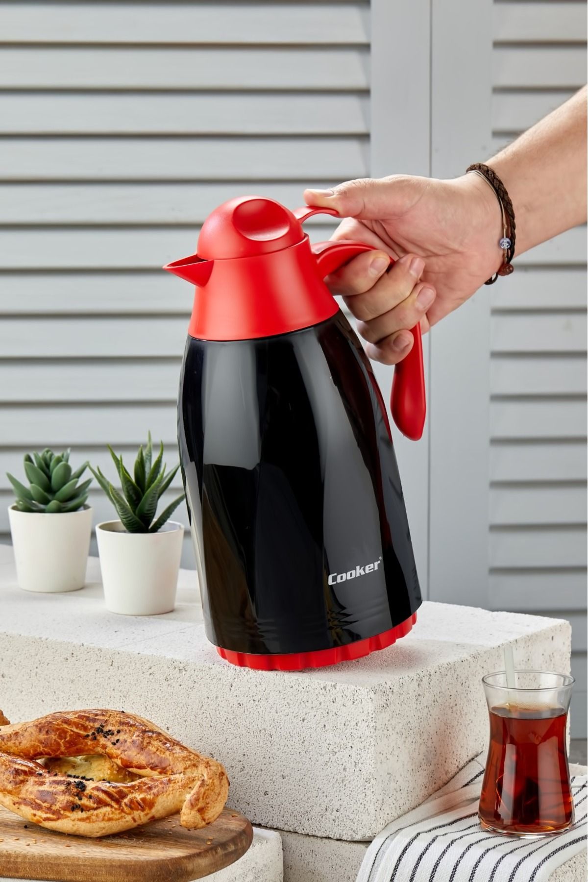 فلاسک مشکی بهار 1،3 لیتر ترموس شیشه ای خصوصی و پیک نیک Cooker