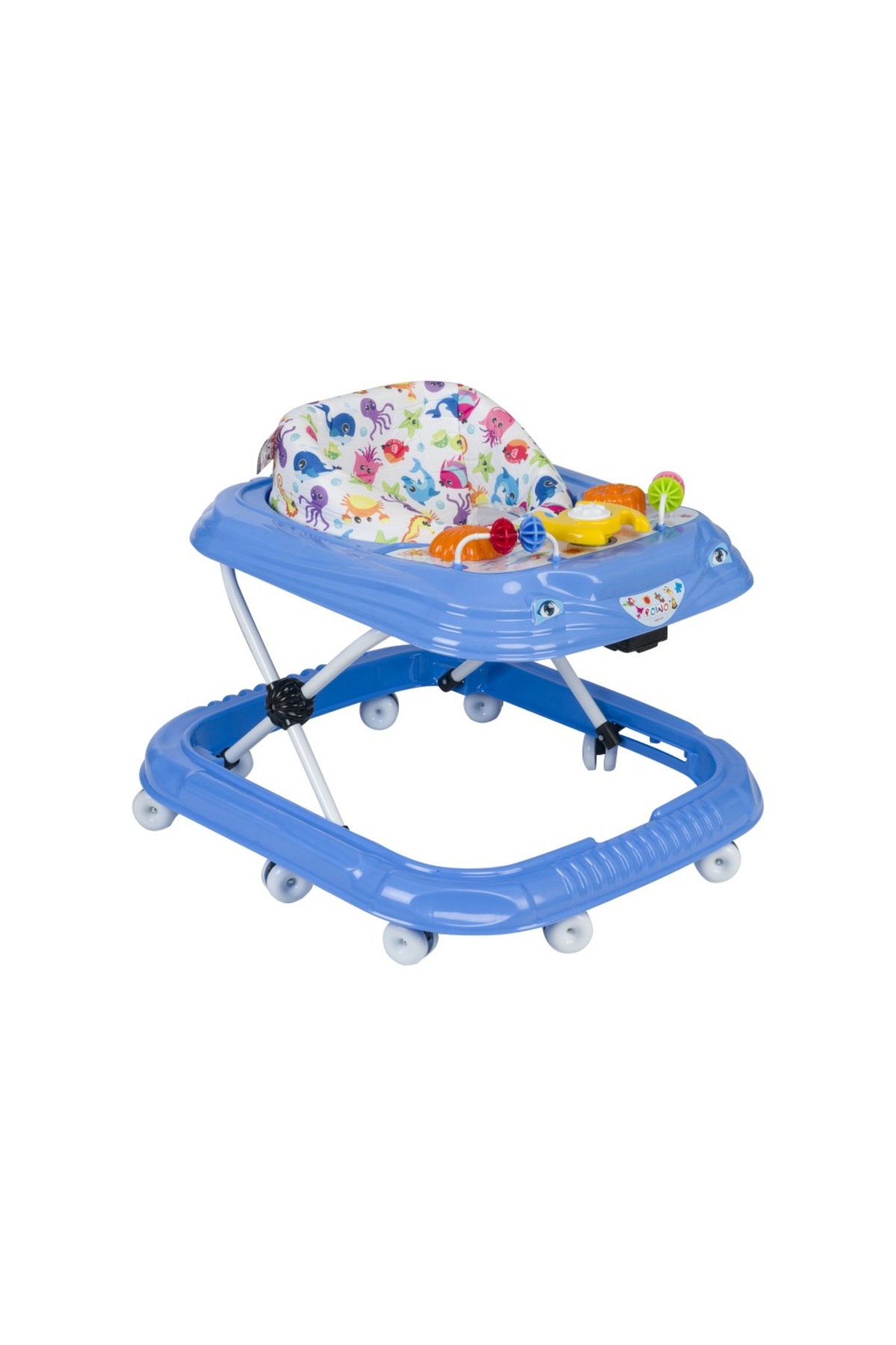 4KİDS 4kids Poino Yürüteç Bebek Yürüteci Örümcek 10 Teker Yürüteç Kornalı Bebek Yürüme Yardımcı