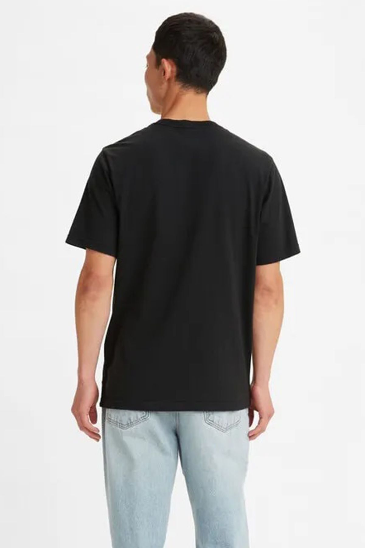 تی شرت مشکی مردانه دوچرخه مناسب با آرم 100 ٪ پیراهن پنبه ای A2082 Levi's