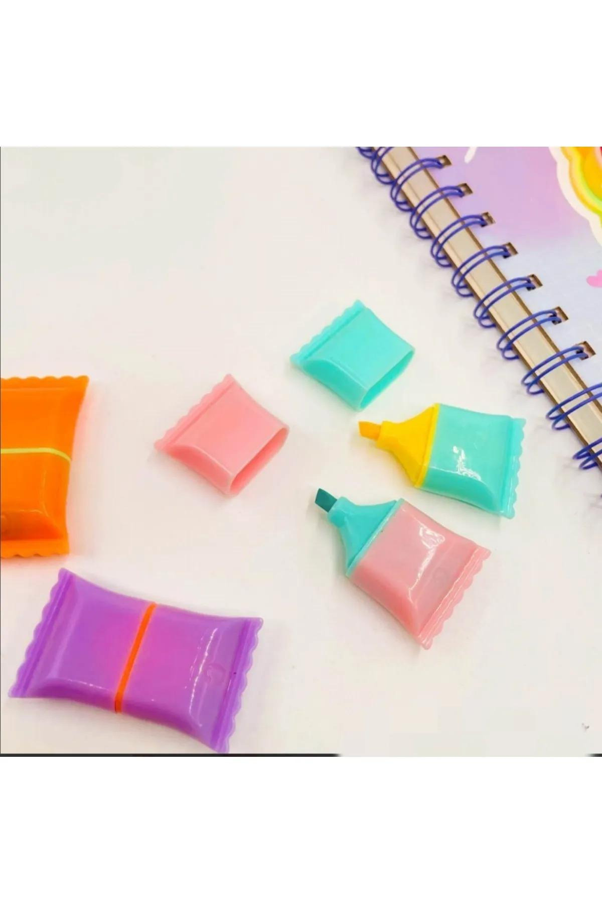 Candy Shaped Mini Phosphorus Pen Set 6pcs